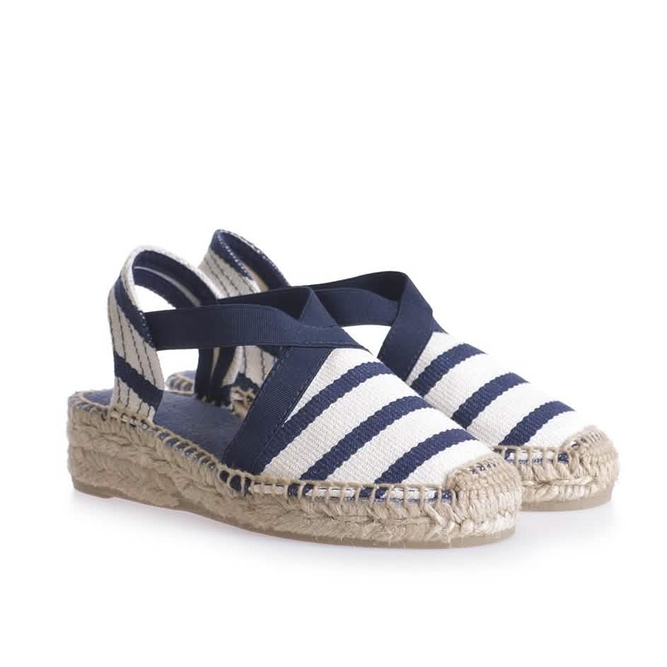 Kids' Striped Cotton Blend Wedge Espadrille Sandals - Edita BR | Comfortable & Stylish Summer Shoes for Beach, Playground & Casual Outings