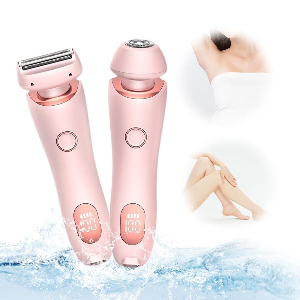 2024 New SilkGlide Pro Wet & Dry Bikini Trimmer for Women - 3-in-1 Electric Shaver for Pubic Hair, Legs & Underarms - Waterproof Women's Razor (Pink) | Perfect for Travel, Gym & Sensitive Skin Care