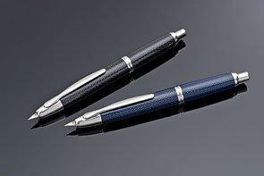 Namiki Vanishing Point Carbon Fiber Fountain Pen - Blue, Fine Nib (60149) | Premium Writing Instrument for Professionals & Gift for Pen Enthusiasts