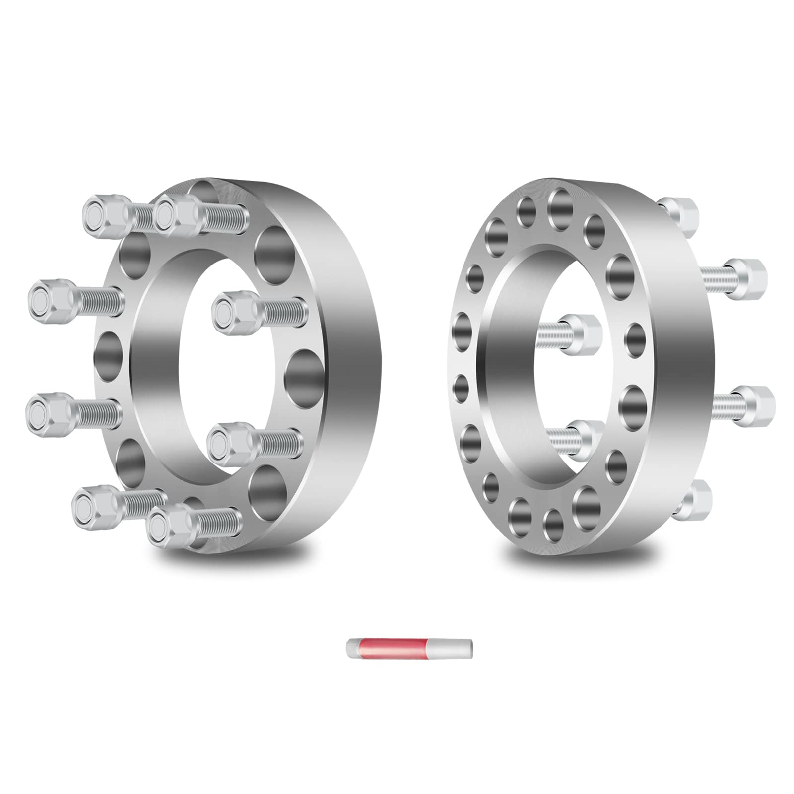 ECCPP 2PCS 8 Lug Wheel Spacers 1.5 Inch Thick 8x170mm to 8x170mm 125mm Bolt Pattern - Compatible with Ford F250 F350 Excursion Power Stroke Trucks (14x2 Studs & Lug Nuts Included) - Perfect for Off-Roading, Lifting Kits & Custom Wheel Fitment