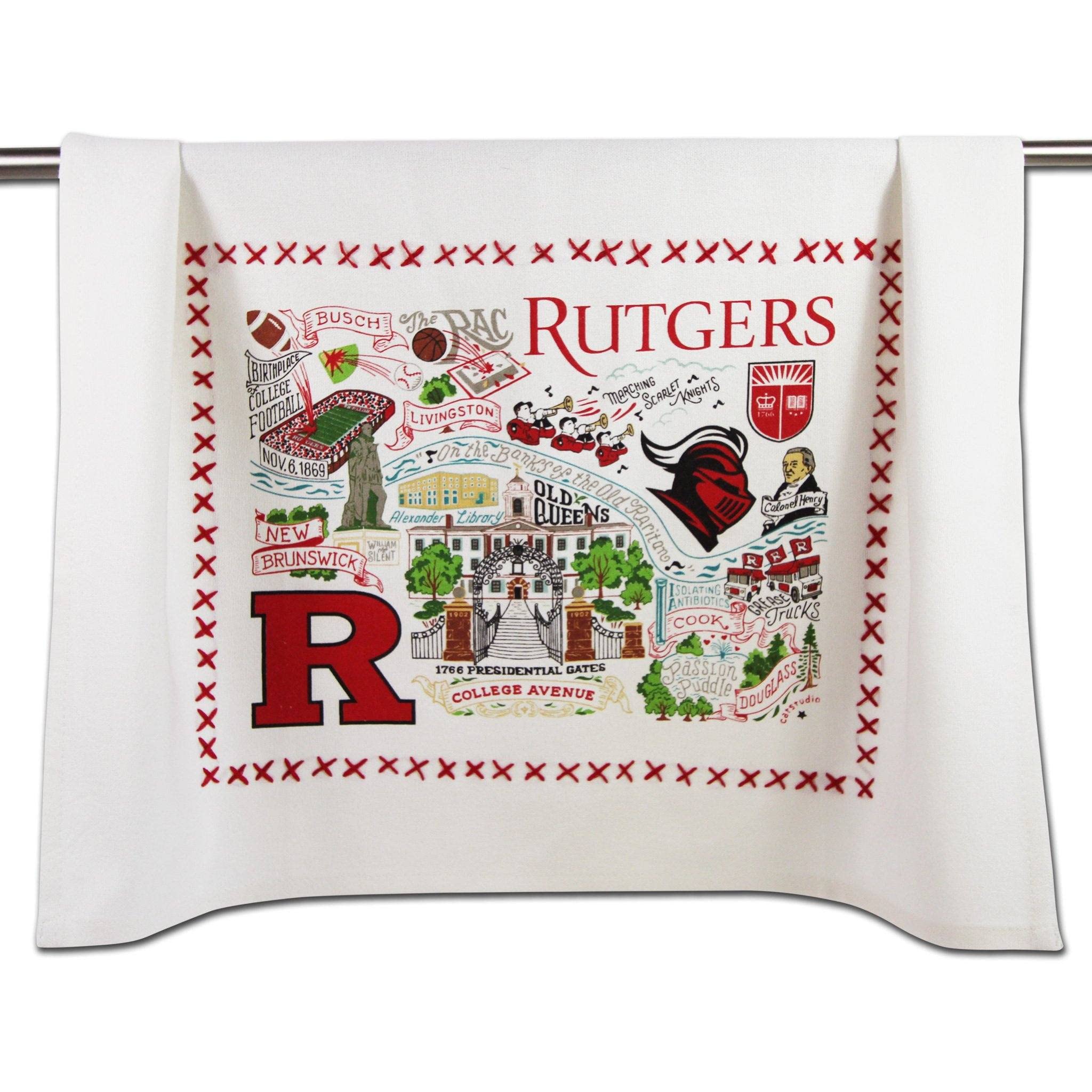 Rutgers University Dish Towel - College Kitchen Towel for Rutgers Fans, Students, Alumni & Parents | Perfect for Graduation Gifts, Dorm Decor & Game Day Parties