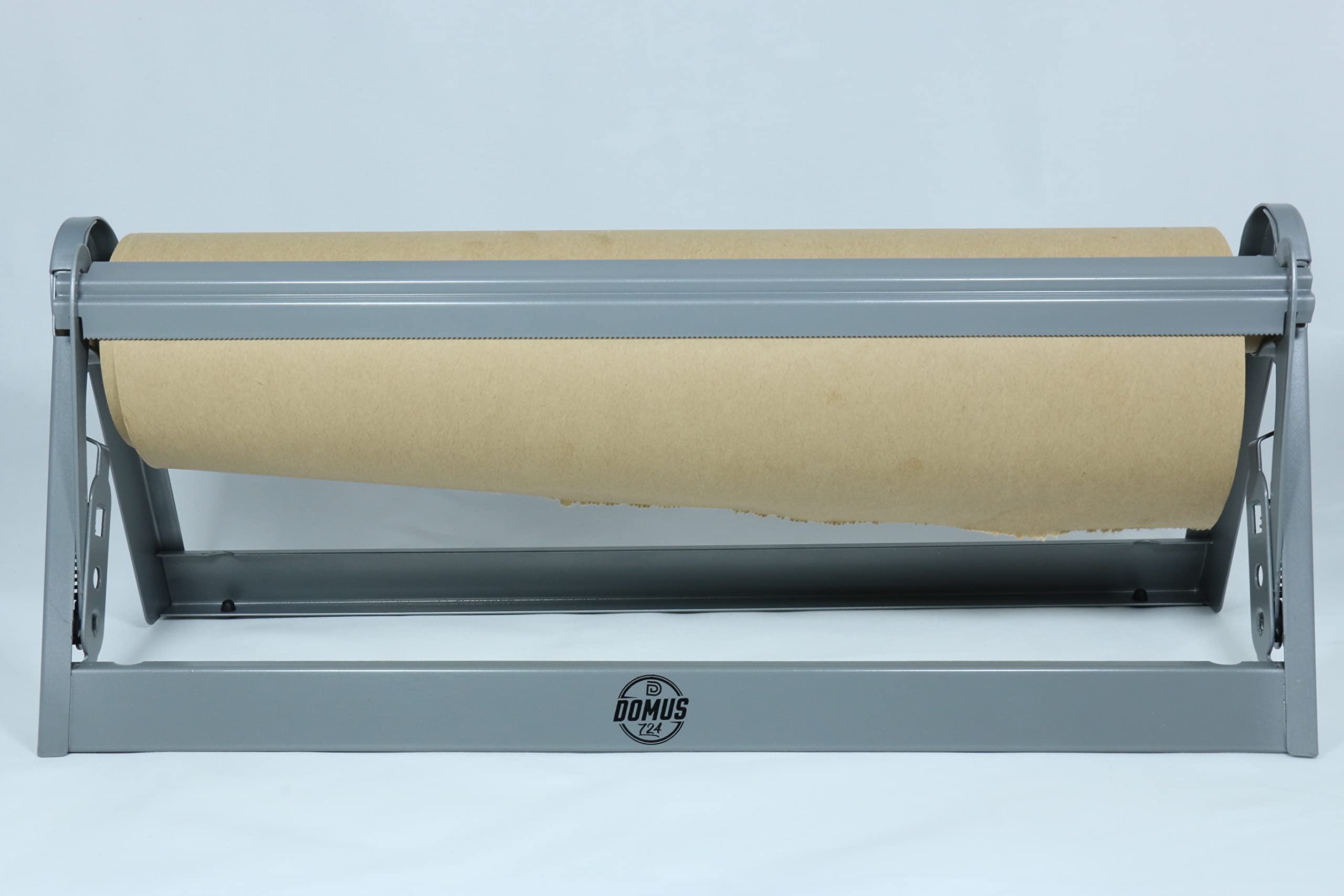 DOMUS724 18-Inch Craft Paper Roll Cutter - Heavy Duty Butcher Paper Dispenser & Gift Wrapping Roll Cutter with Markers & Fasteners - Perfect for Crafting, Packaging, and Retail Displays