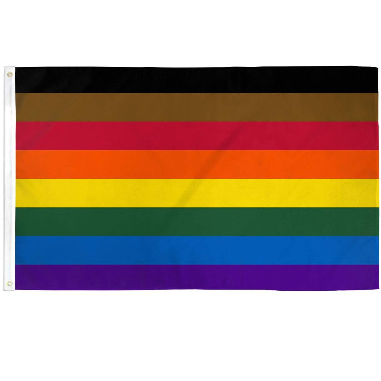 2x3 Philadelphia Rainbow Pride Flag - Waterproof LGBTQ Banner for Outdoor & Indoor Use - Perfect for Parades, Parties, and Home Decor
