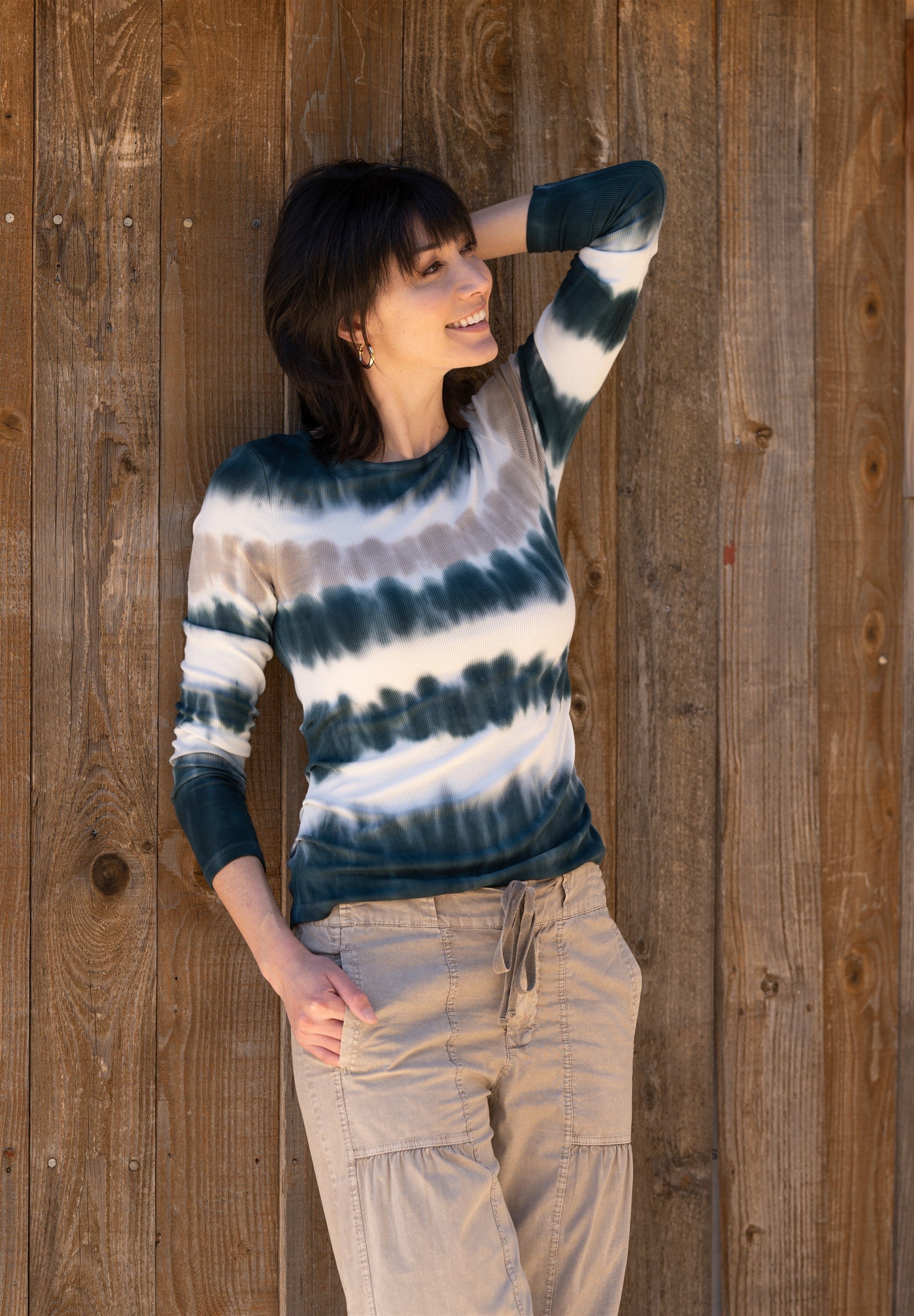 Edie Women's Long Sleeve T-Shirt - Soft Cotton Casual Top for Everyday Wear | Perfect for Work, Lounge & Layering
