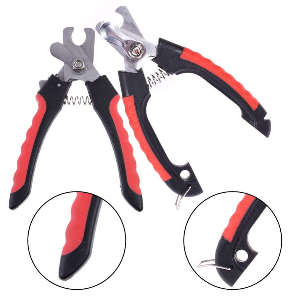 Professional Stainless Steel Pet Nail Clippers for Dogs & Cats - 2 Pack with Safety Lock | Gentle Grooming Scissors for Safe Nail Trimming | Perfect for Home Pet Care & Grooming Kits