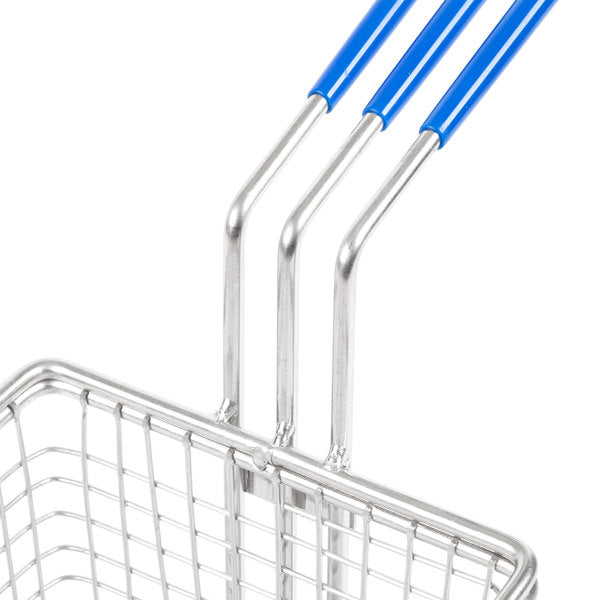 Globe TMBASKET1632 9.5 x 4 x 6 Inch Commercial Twin Fryer Basket with Front Hook - Perfect for Restaurants, Food Trucks & Catering Services