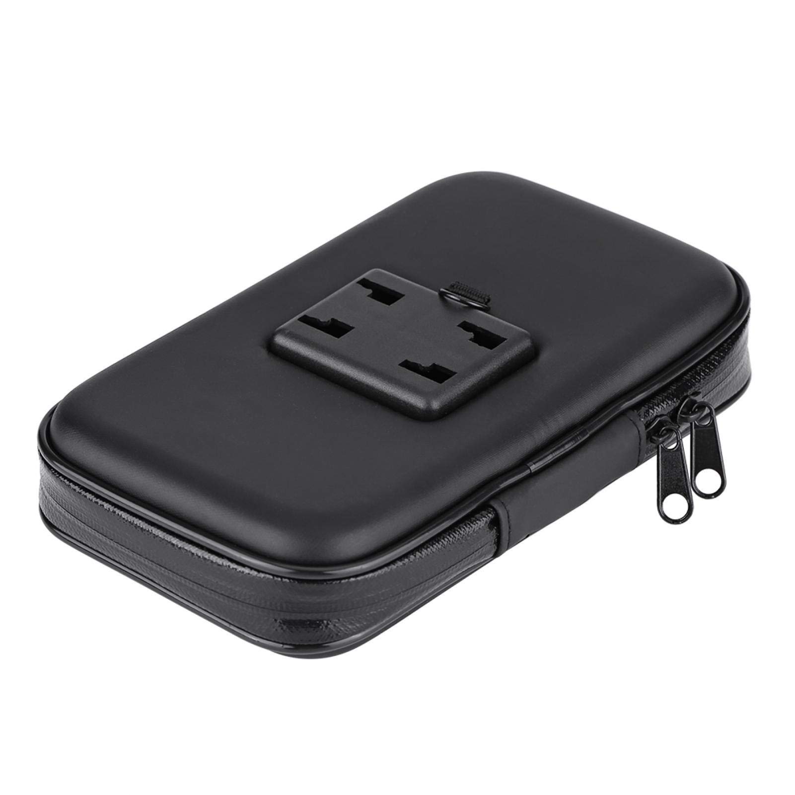 Ymiko Waterproof Motorcycle Phone Mount Holder - Universal Touchscreen Compatible Phone Case Bag with Rearview Mirror Stand for Safe Riding (Perfect for Adventure Tours, Commuting & GPS Navigation)