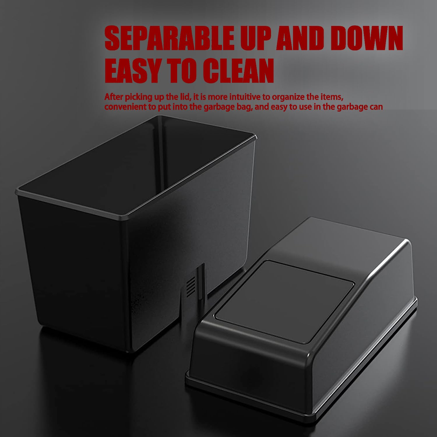 1 Pack Waterproof Car Trash Can with Lid - 8.2