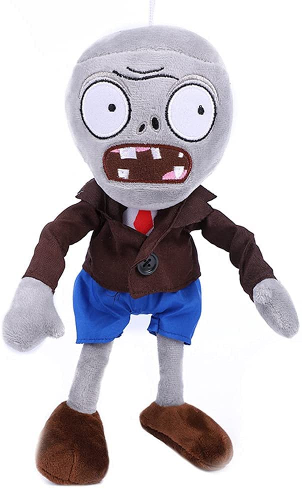 TOYTAT 12-inch Plants vs Zombies Plush Stuffed Toy - Brown Coat Zombie Soft Doll (Gray) | PVZ 1 & 2 Collectible | Perfect for Gaming Fans, Kids Room Decor & Gift Giving