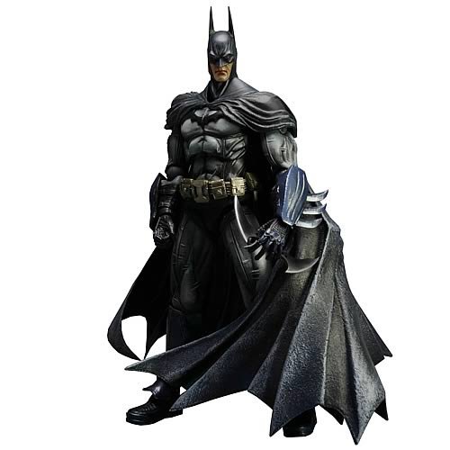 Arkham Asylum Play Arts Kai Batman Action Figure - Collectible DC Comics Superhero Toy for Display & Gaming Fans