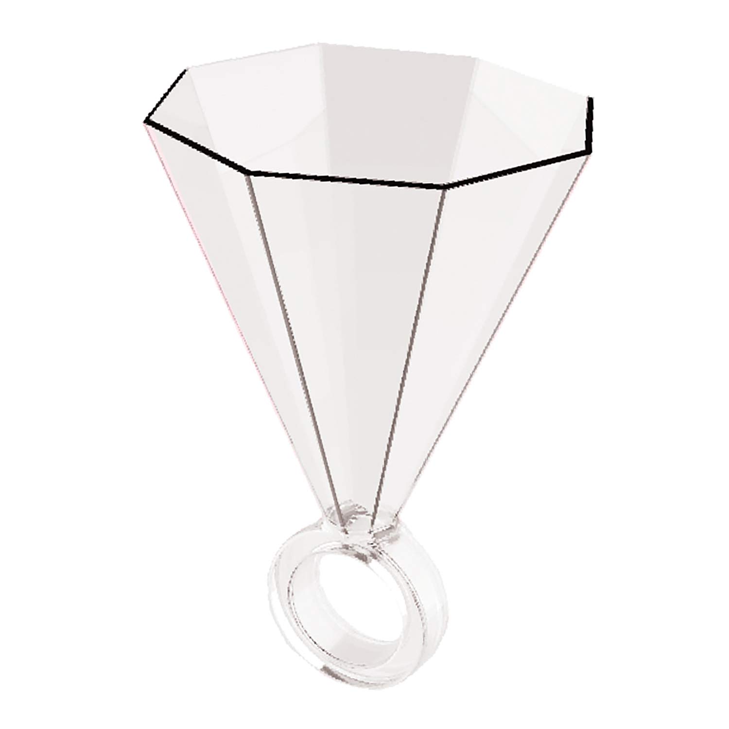 Slant Collections Creative Brands 3-Oz Shot Glass Ring (2.5 x 4.5 Inches) - Clear Glass Cocktail Accessory for Parties, Bars & Home Entertaining