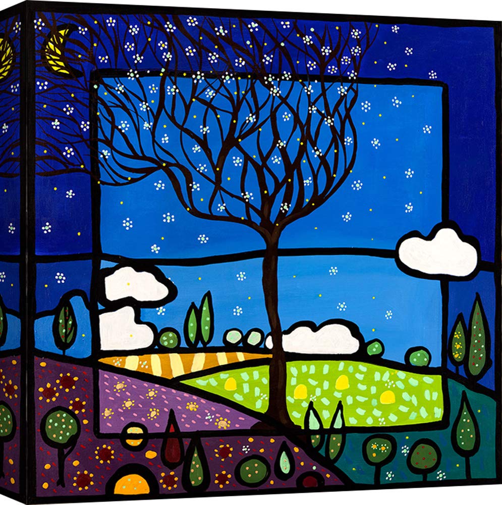 Art Print Cafe - Kids Canvas Wall Art - Spring Dream Painting - 50X50 cm Wall Decor for Children's Room, Nursery & Playroom