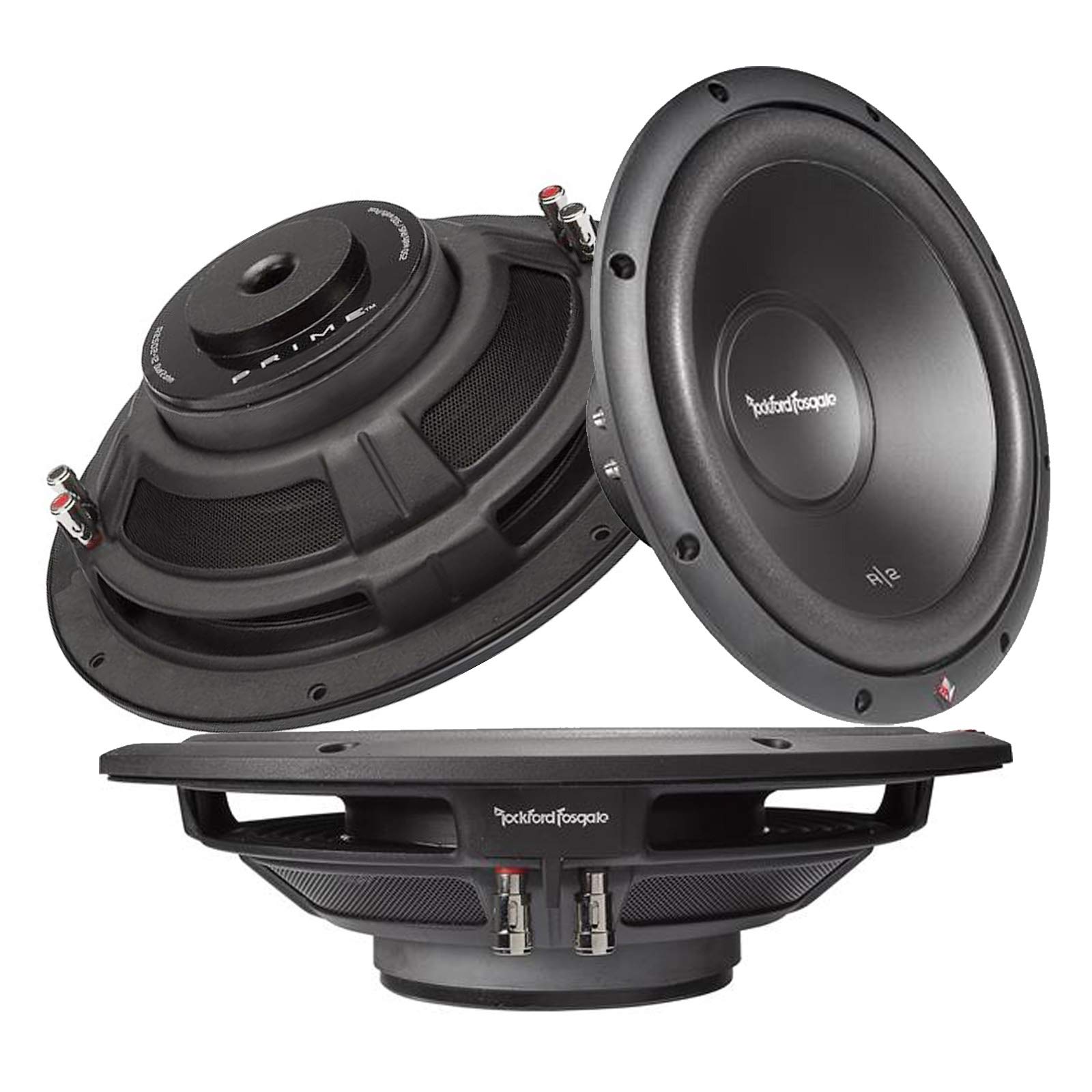 Rockford Fosgate R2SD2-10 10-Inch 800W Slim Car Subwoofer - Shallow Mount Design for Powerful Bass in Compact Spaces | Perfect for Trucks, SUVs and Custom Car Audio Systems