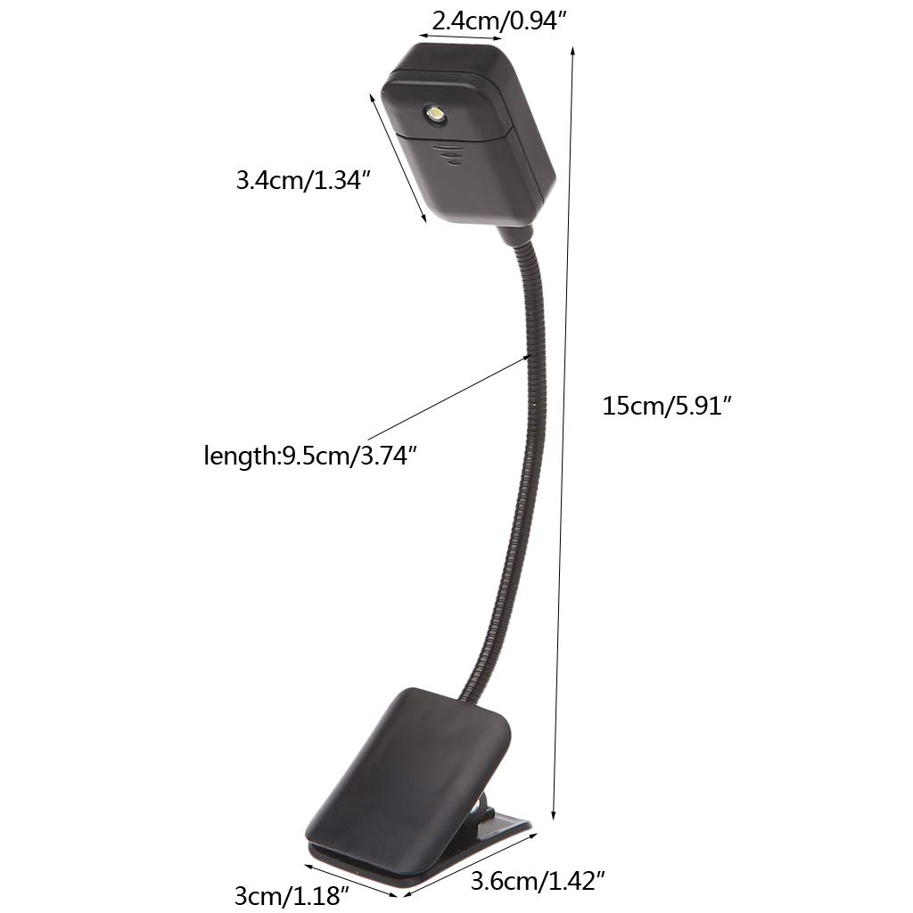 DAIMANPU LED Book Light for Kindle & Notebook - Flexible Clip-On Reading Lamp with Adjustable Brightness - Perfect for Bedtime Reading, Studying & Travel