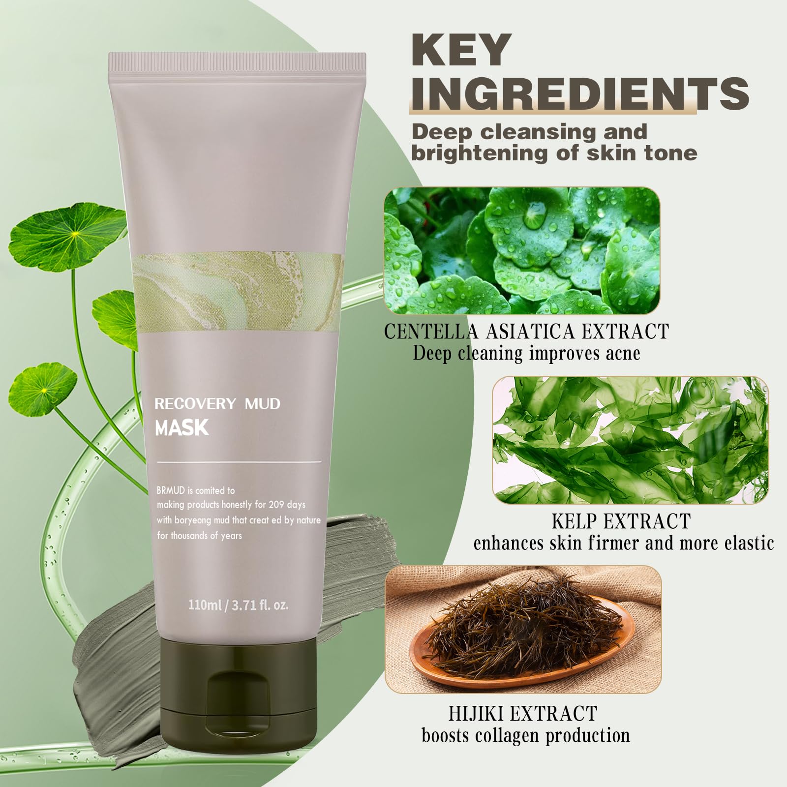 Korean Mud Mask for Face - Deep Clean Pores, Oil Control & Moisturize | Spa & Home Care