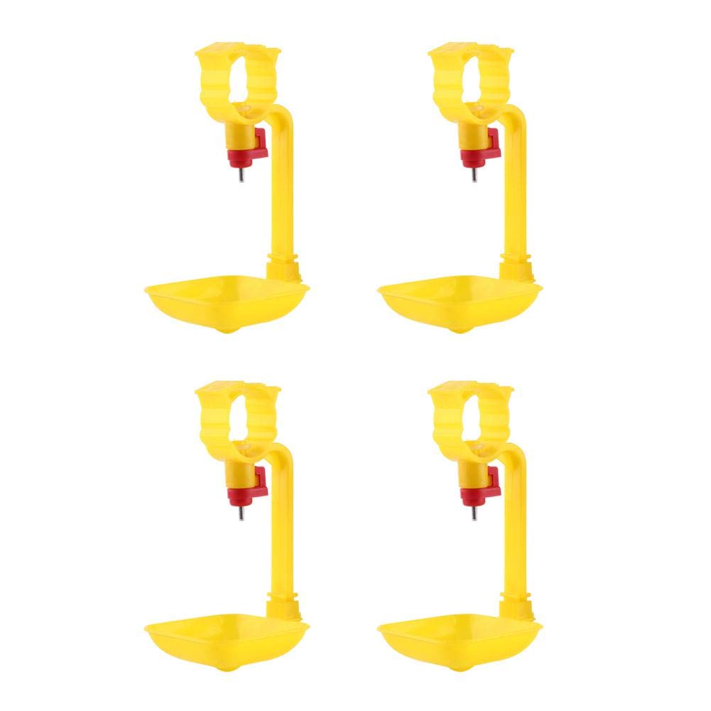4pcs Plastic Chicken Water Drinking Cups - Automatic Hen Bird Drinker Feeder with 25mm Pipe Diameter | Durable & Leak-Proof Poultry Watering System for Coops, Farms, and Backyard Chicken Keeping