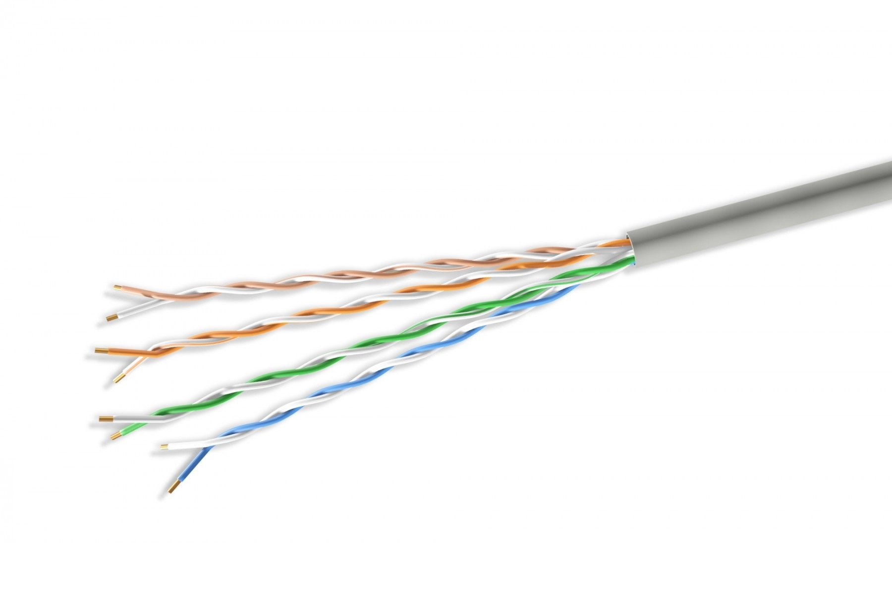 CAT.6 Slim Ethernet Bulk Cable Gray - High-Speed Internet & Network Cable for Home, Office, Gaming & Streaming