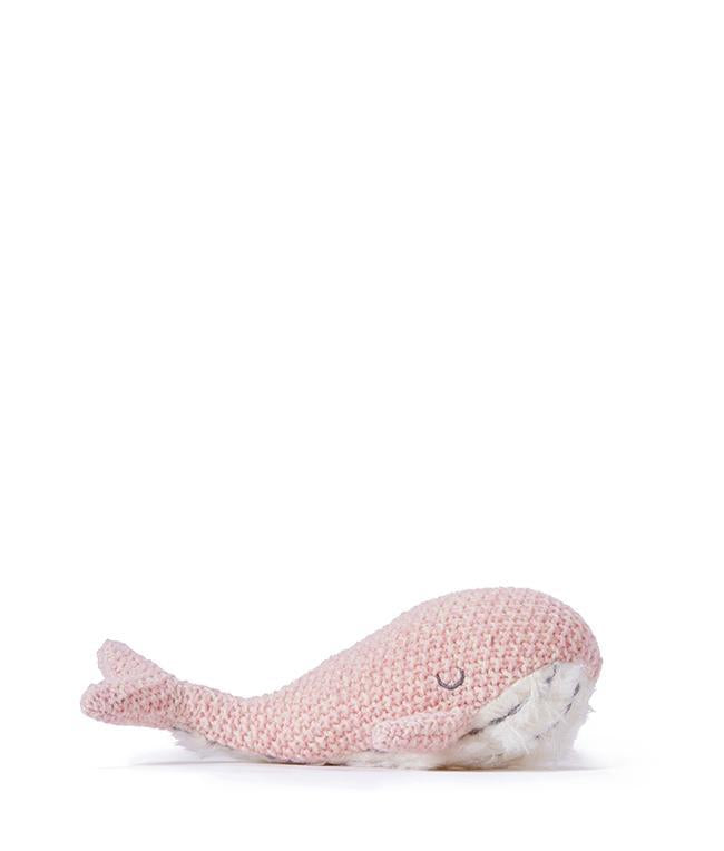 Wanda Whale Baby Rattle Toy - Soft Pink Teether for Infants & Toddlers - Perfect for Soothing, Sensory Play & Early Learning Development