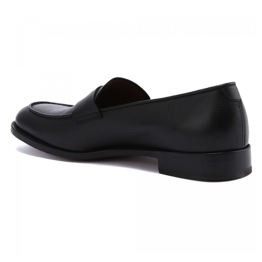 Premium Nero Deer Skin Leather Loafers for Men - Comfortable & Stylish Slip-On Shoes for Business, Casual & Travel Wear