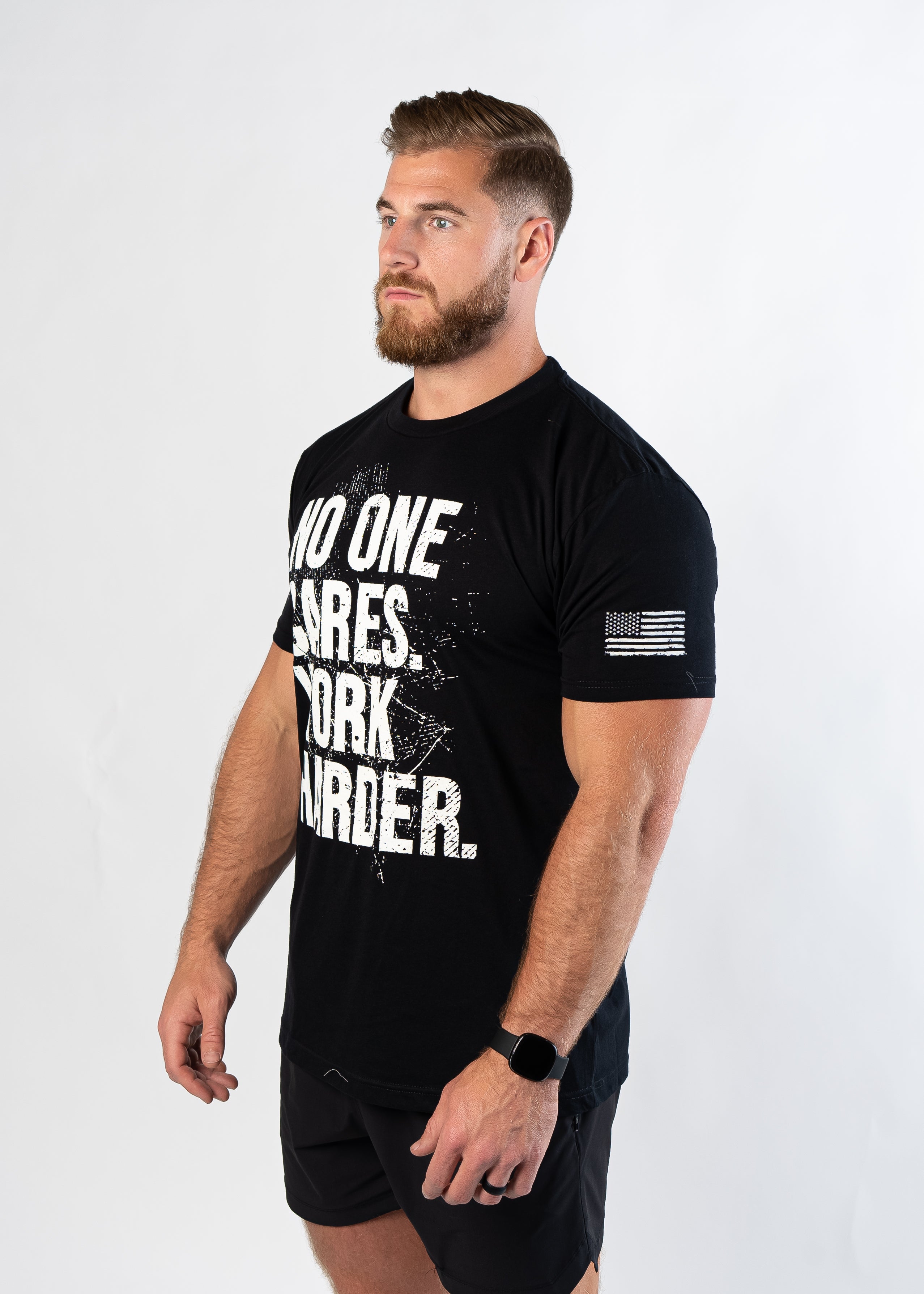 Men's No One Cares Graphic T-Shirt - Black Cotton Tee for Casual Wear & Street Style