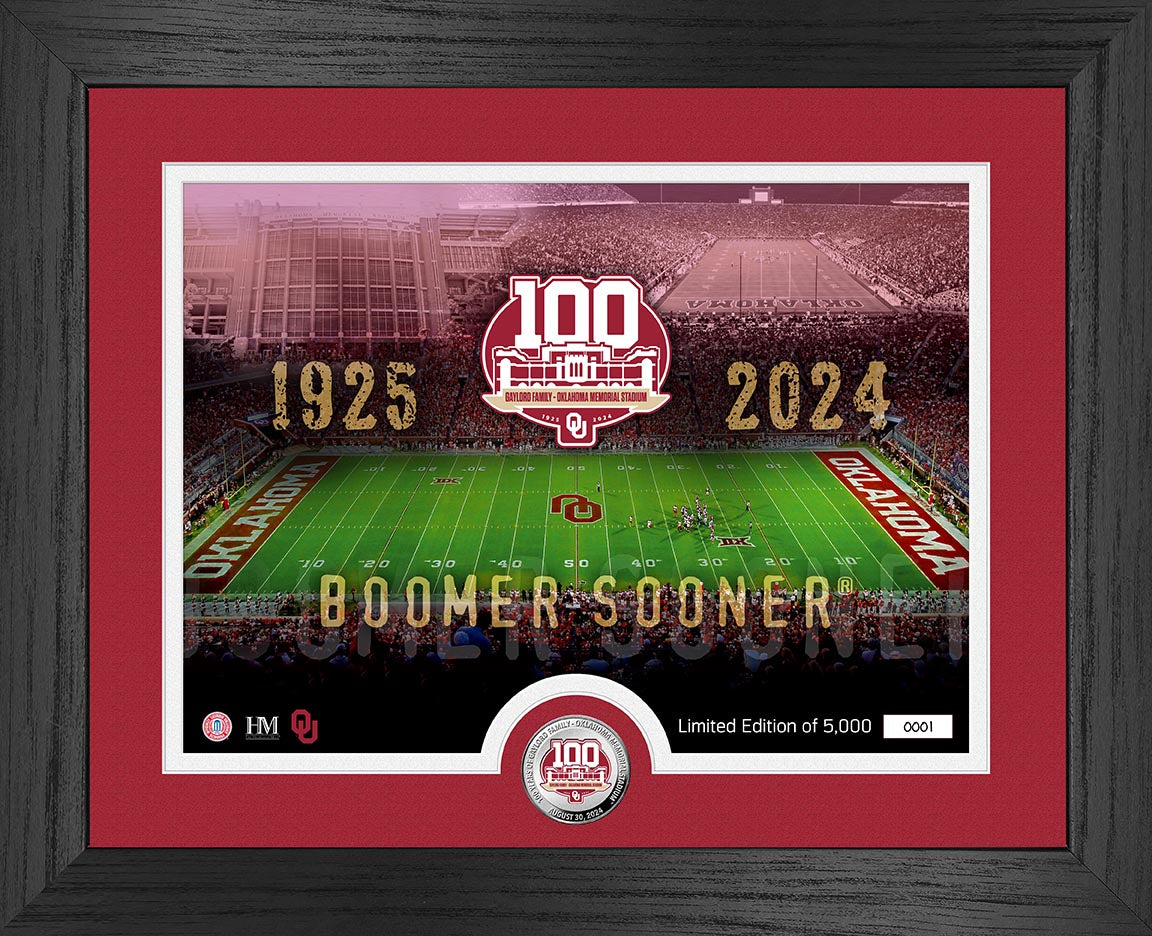 Oklahoma Sooners Gaylord Family Stadium 100th Anniversary Commemorative Silver Coin - Collectible Photo Mint for OU Football Fans, Alumni & Sports Memorabilia Collectors - Perfect for Display, Gifts & Special Occasions