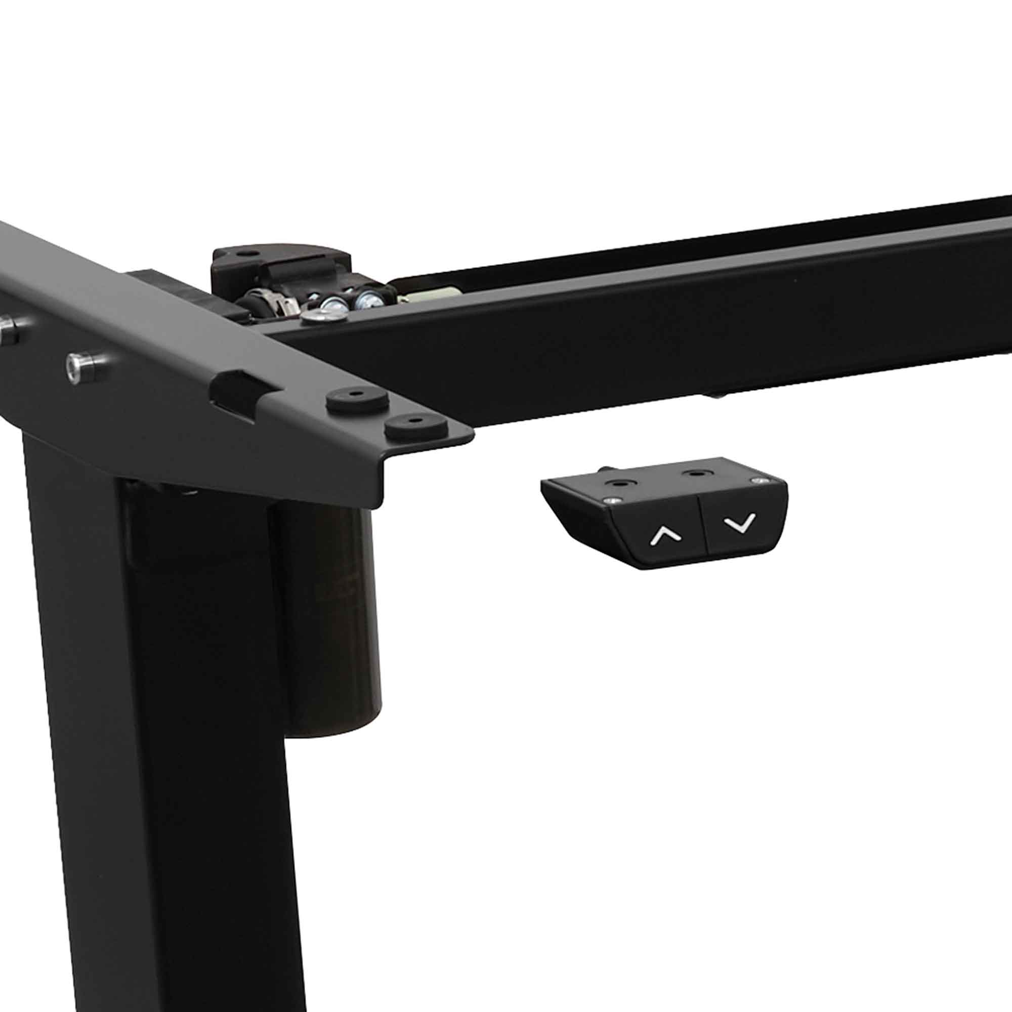 Single Motor Adjustable Standing Desk Frame - 70kg Heavy Duty Load Capacity, Black (DH17) | Ergonomic Home Office & Gaming Desk Solution