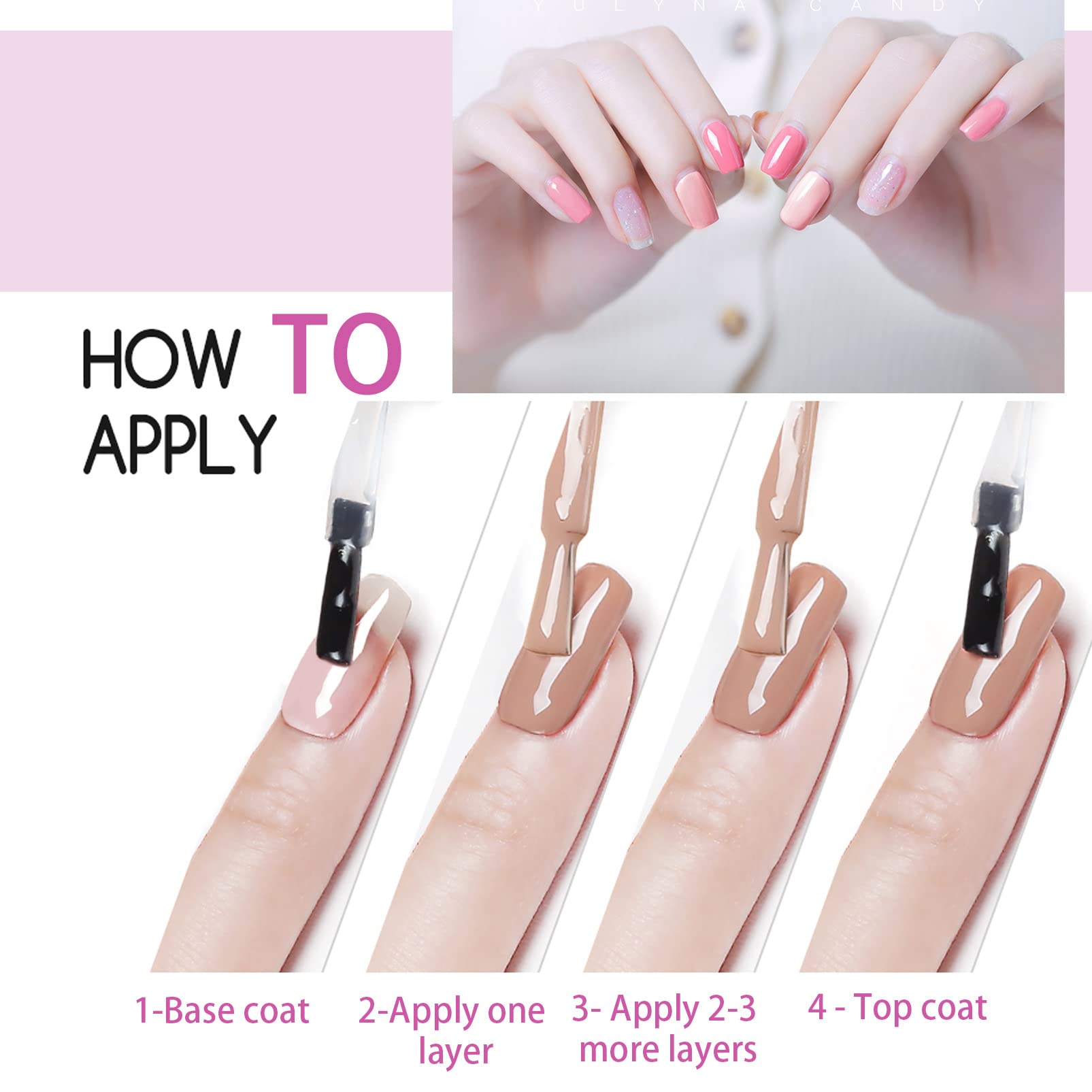 Flesh Color Nail Polish Set - Quick Dry Long Lasting Nail Paint for Home Manicure | No Harden Needed for Nail Art | Perfect for DIY Beauty & Professional Salon Use