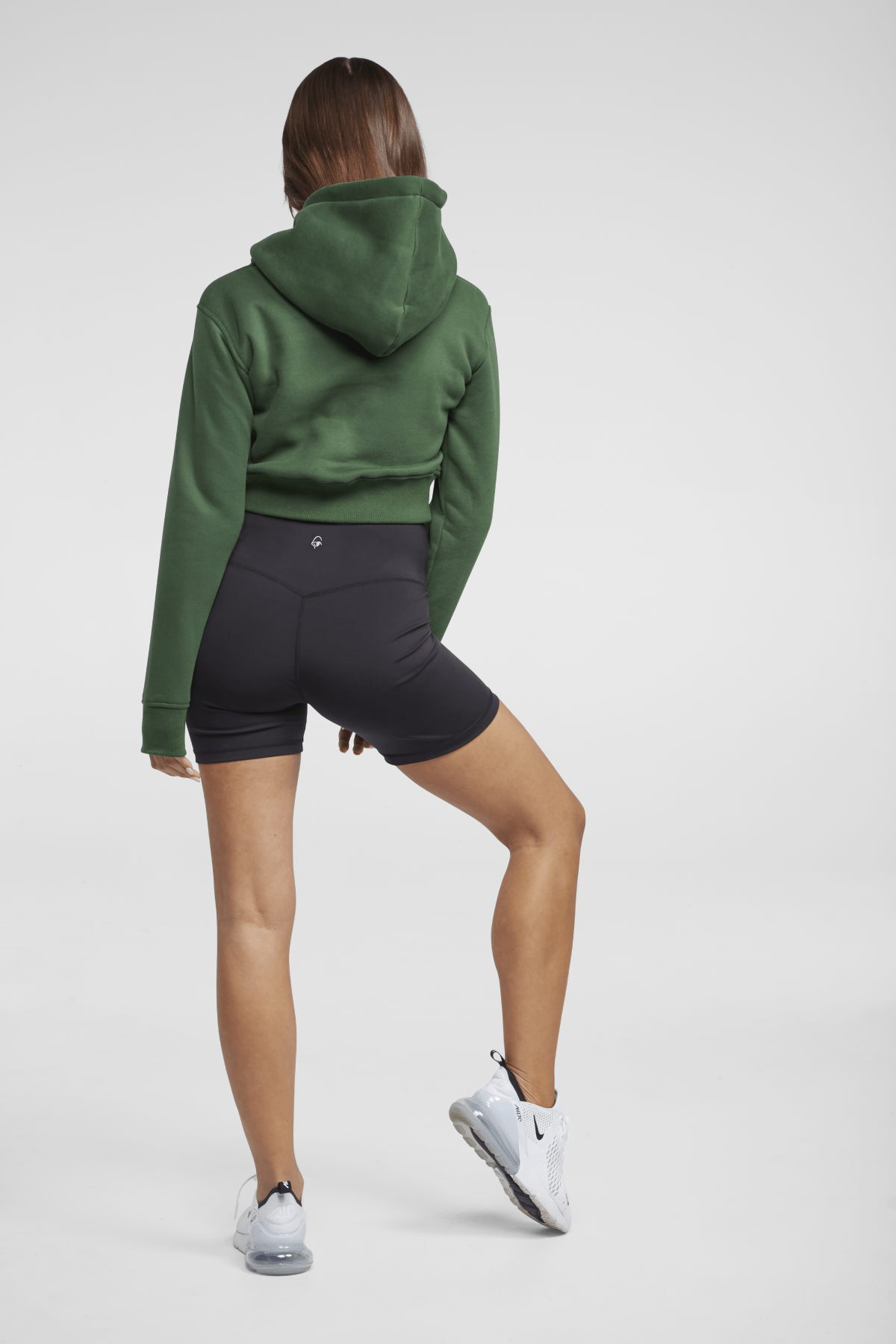 Dynamic Cropped Hoodie for Women - Army Green | Trendy Streetwear & Casual Outfit Essential | Perfect for Gym, Running & Everyday Wear