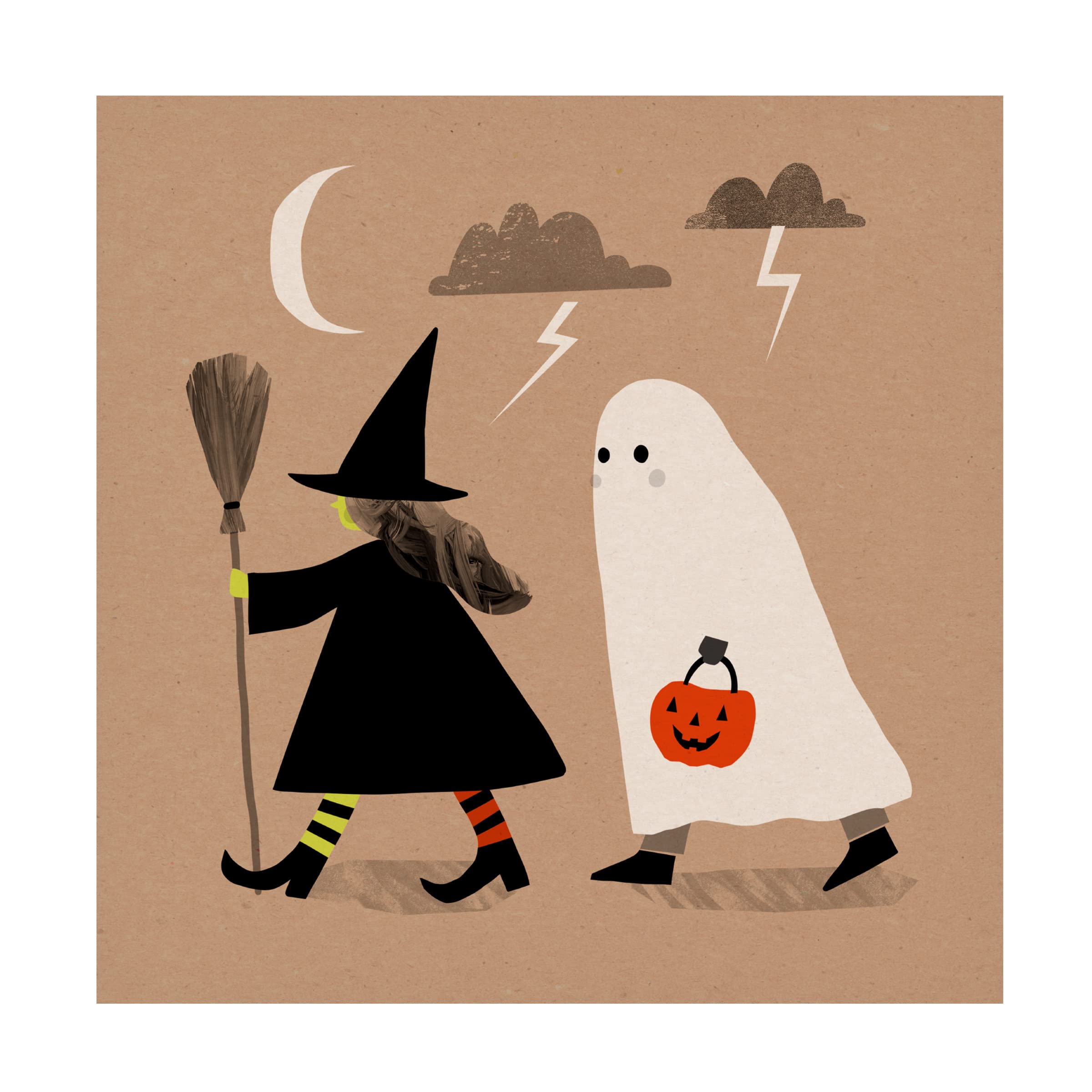Victoria Barnes 'Graphic Halloween III' Canvas Wall Art Print - Spooky Home Decor for Living Room, Bedroom & Office | Trademark Fine Art Collection