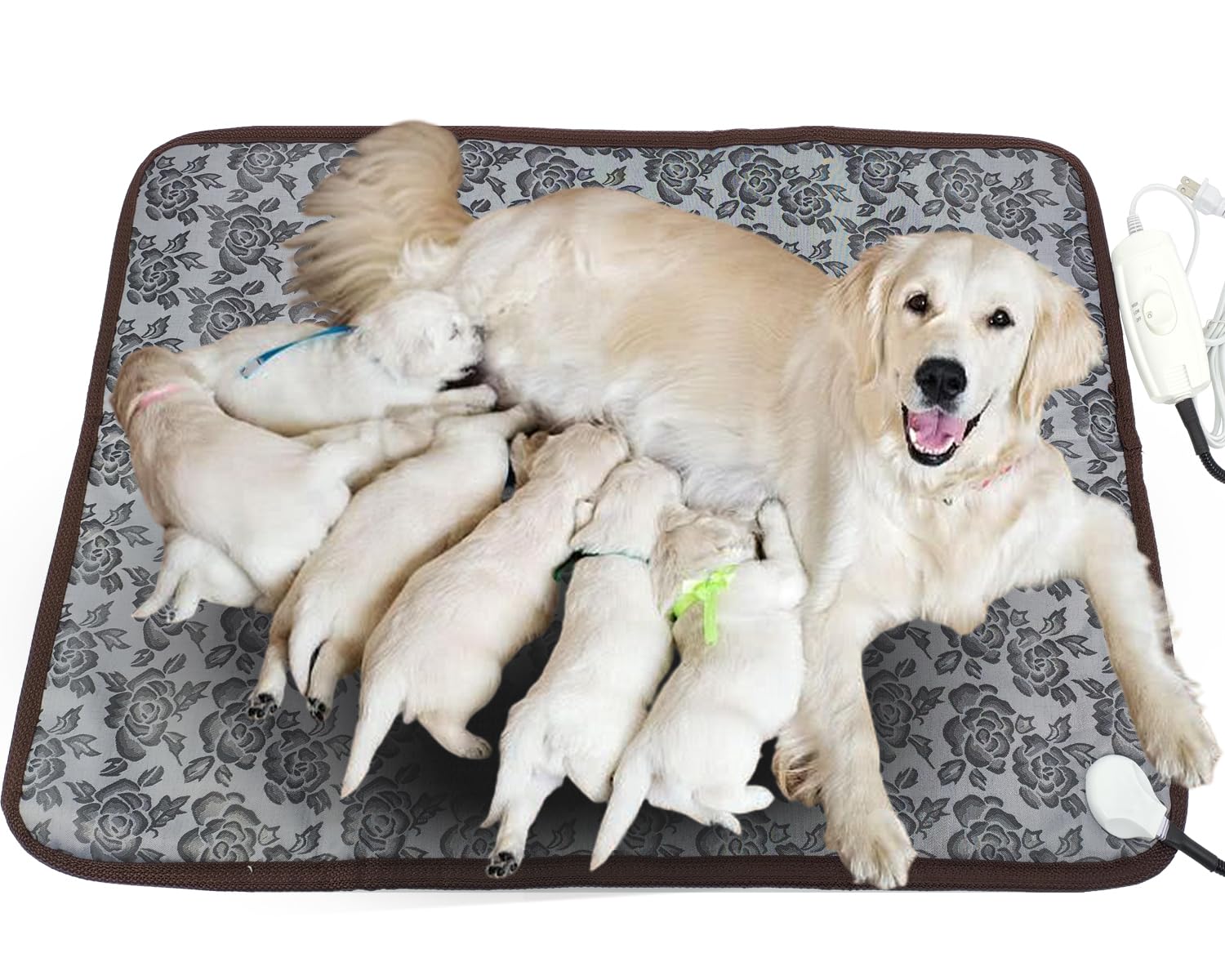 Extra Large Electric Pet Heating Pad - Waterproof & Easy Clean Heated Bed Mat for Dogs & Cats - Perfect for Whelping Boxes, Outdoor Dog Houses & Winter Warmth