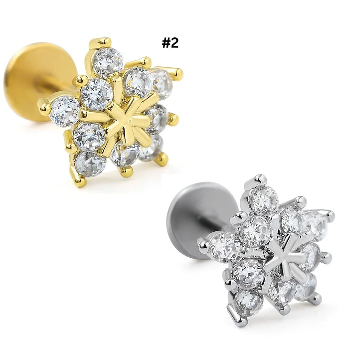 20G Cartilage Surgical Steel Earrings - Star & Butterfly Stud Earrings for Women | Hypoallergenic Body Jewelry for Cartilage, Helix, Tragus Piercing | Perfect for Daily Wear, Parties & Gifts