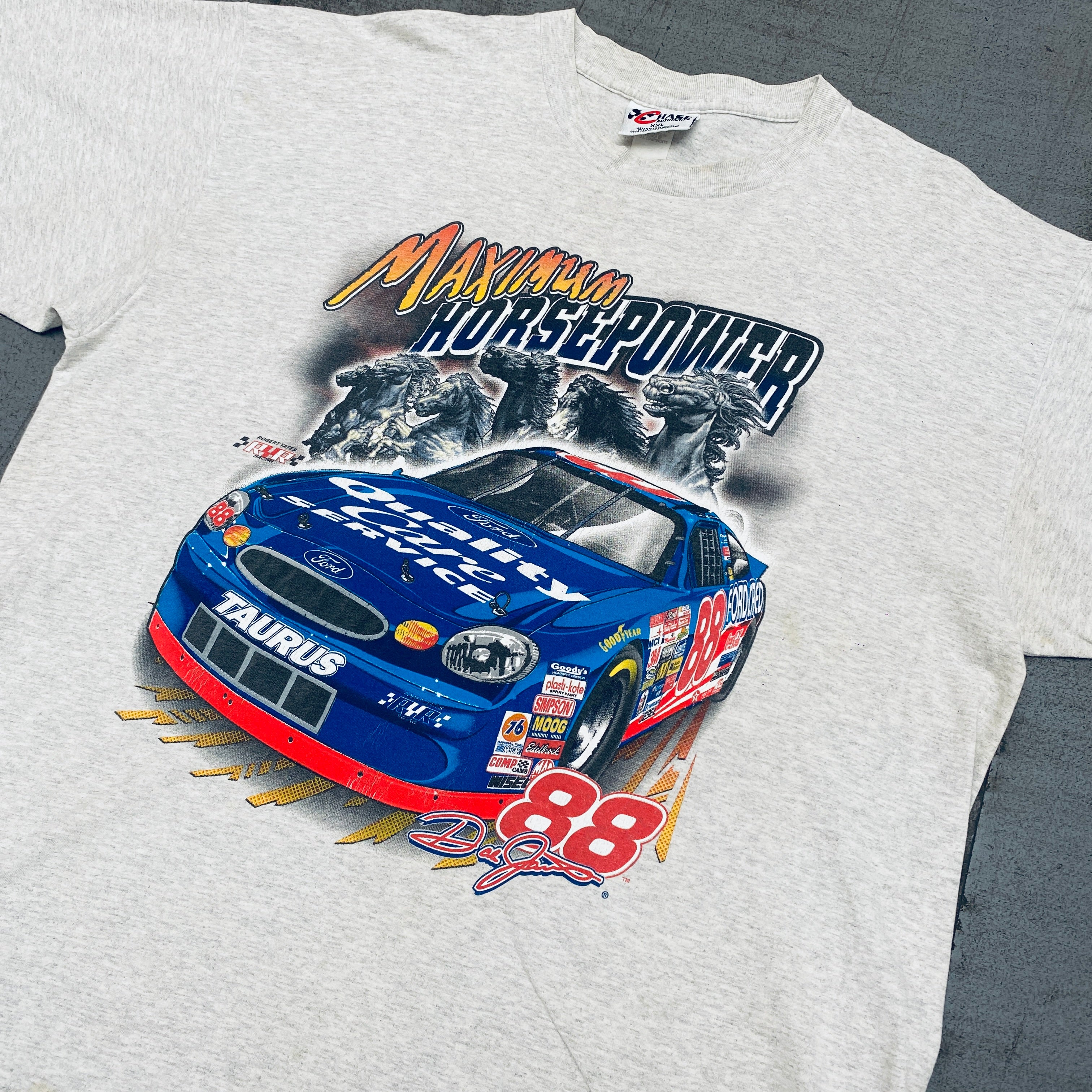 NASCAR Dale Jarrett Maximum Horsepower Runnin' Wild Authentic T-Shirt (XL/XXL) - Official Chase Collectible for Racing Fans & NASCAR Events