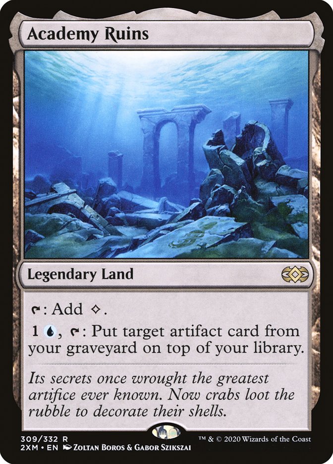 Academy Ruins Double Masters MTG Card - Rare Land for Magic: The Gathering Decks | Perfect for Commander, Modern & Legacy Formats