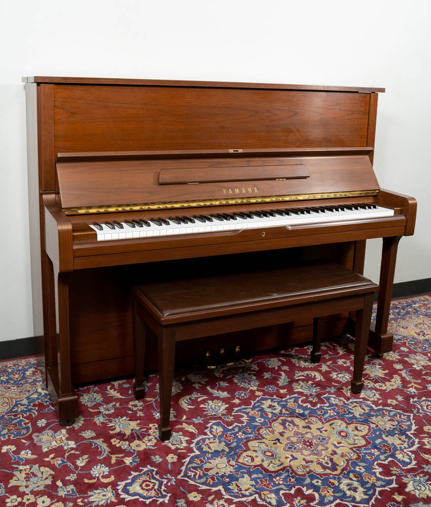 1994 Yamaha 48 U1 Upright Piano in Satin Walnut Finish - Perfect for Home, Studio & Music Classrooms | Vintage Acoustic Piano for Beginners & Professionals