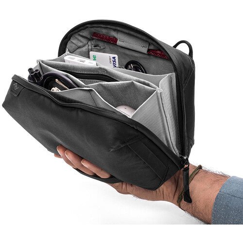 Peak Design Tech Pouch - Waterproof Travel Organizer for Cables & Accessories (2L, Black) - Perfect for Business Trips & Outdoor Adventures