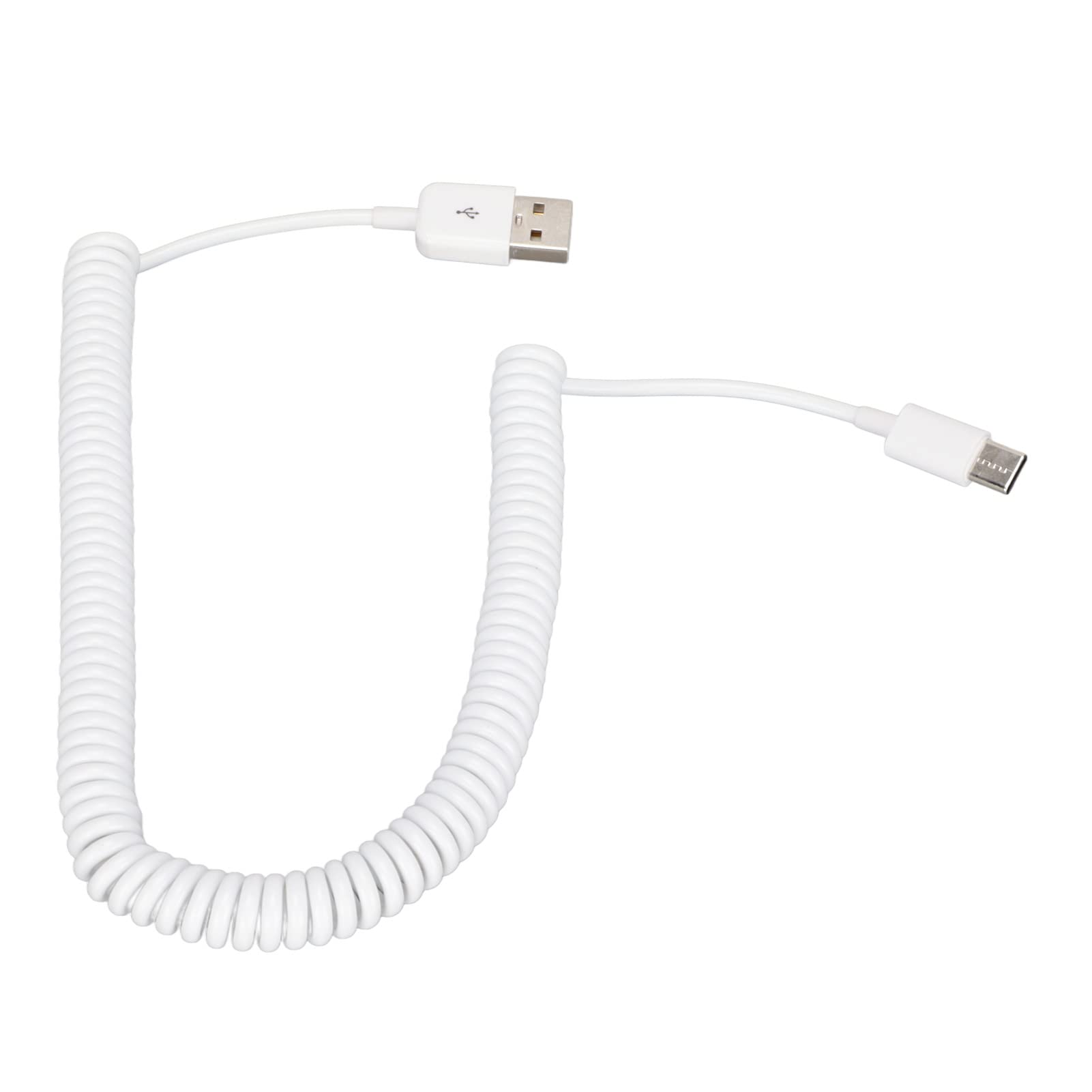 Fast Charging USB C Cable 9.8ft - USB 2.0 Type C to USB Male Charger Cord, Coiled Data Sync Cable for Smartphones, Tablets & Laptops - Perfect for Home, Office & Travel Charging