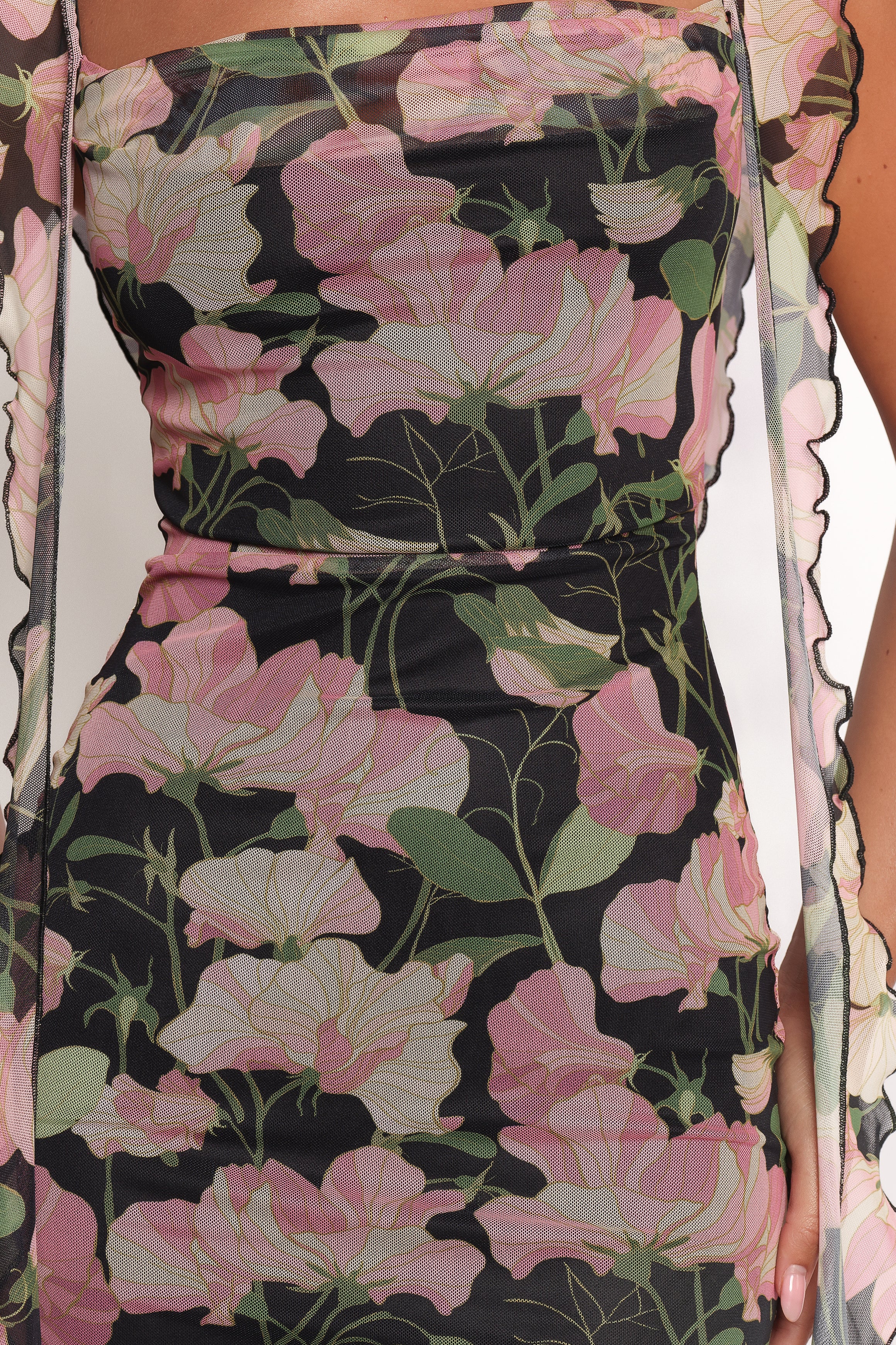 Chiara Maxi Dress - Black Floral Print Women's Long Dress for Summer, Beach, Party & Special Occasions