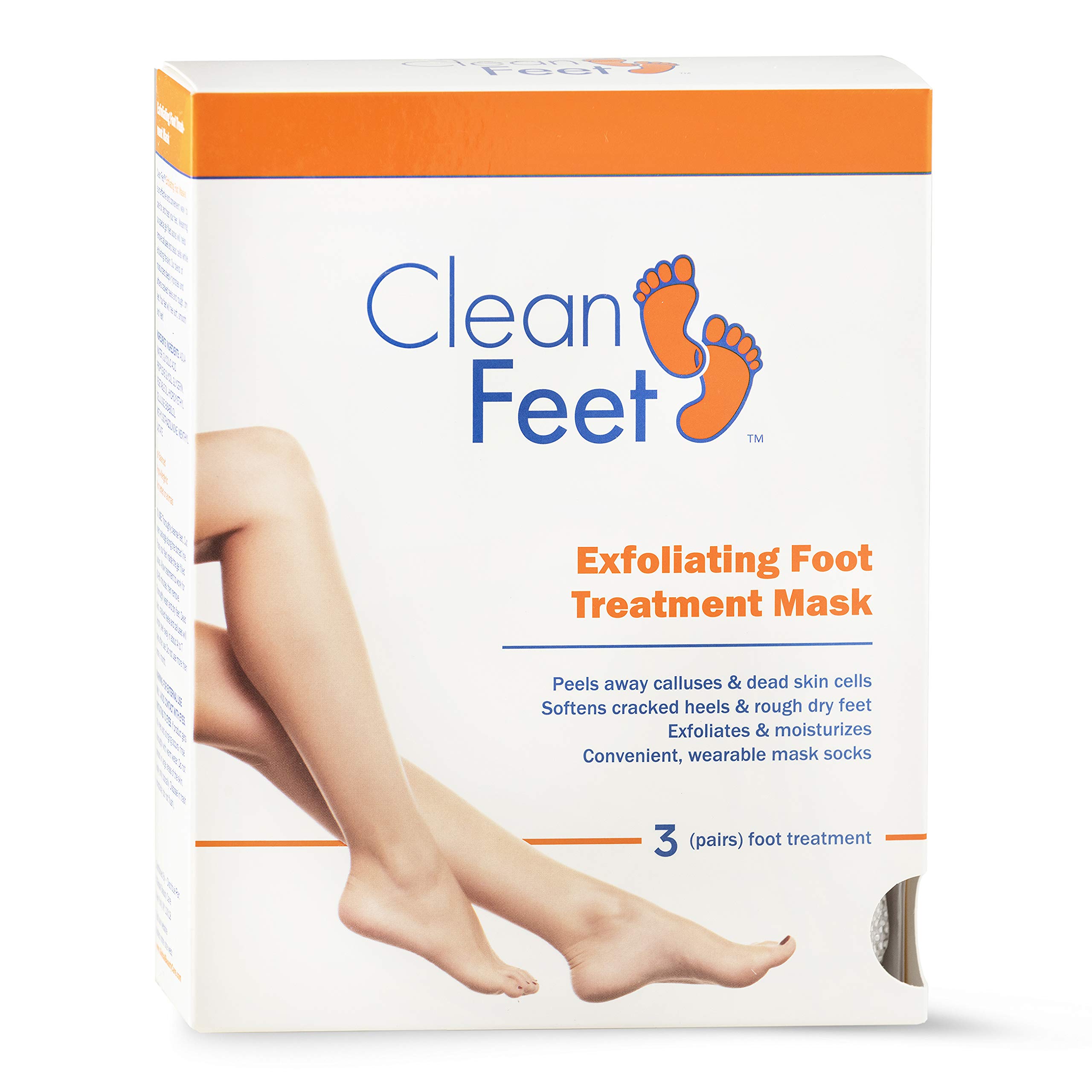 Exfoliating Foot Mask for Callus & Dead Skin Removal - Softens Feet for Men & Women | 3 Pairs Spa Treatment | Perfect for Pedicure, At-Home Foot Care & Cracked Heel Repair