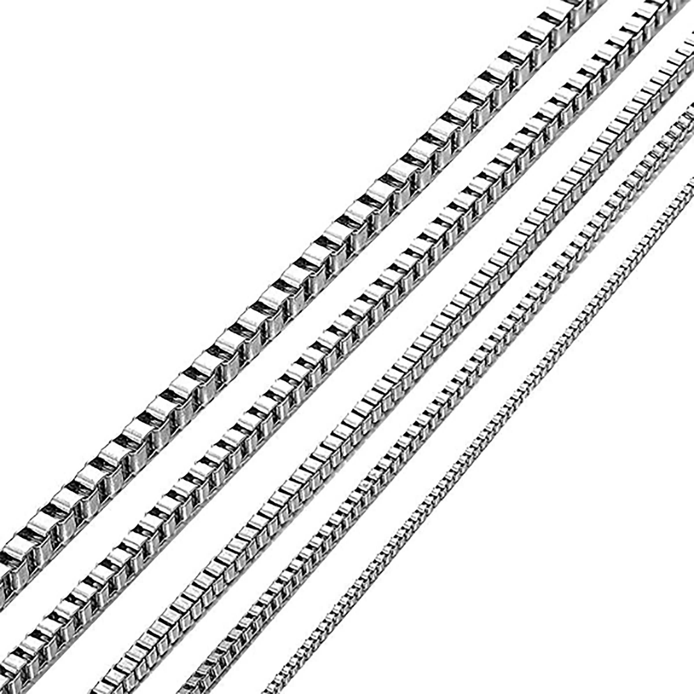 Stainless Steel Square Box Chain Link Necklace for Women & Men - Durable & Hypoallergenic Jewelry Gift for Everyday Wear, Parties & Special Occasions