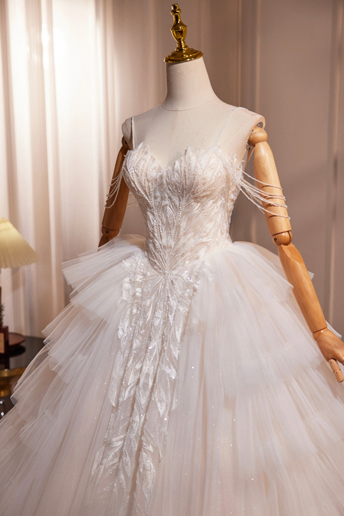 Elegant Champagne Spaghetti Strap Dress for Women - Perfect for Weddings, Parties & Evening Events