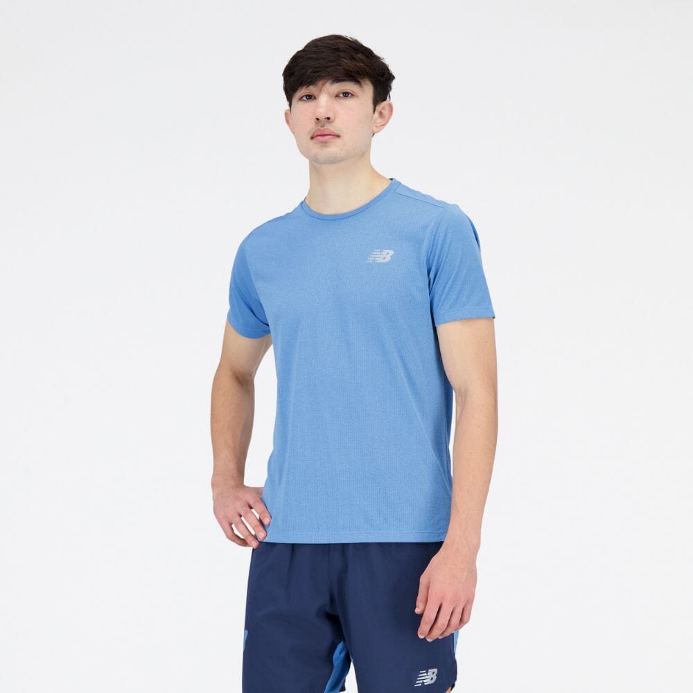 New Balance Men's Impact Run Performance Short Sleeve T-Shirt - Moisture Wicking Running Top for Training & Gym Workouts