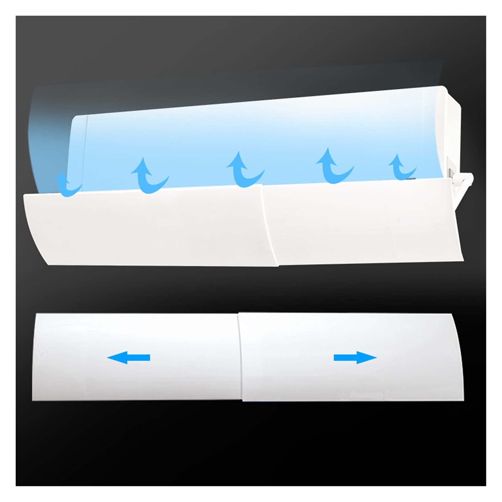 Adjustable Air Conditioner Wind Deflector Shield - Universal AC Baffle Cover for Home & Office - Durable Windshield Protector for Window & Wall Units - Perfect for Energy Savings & Noise Reduction