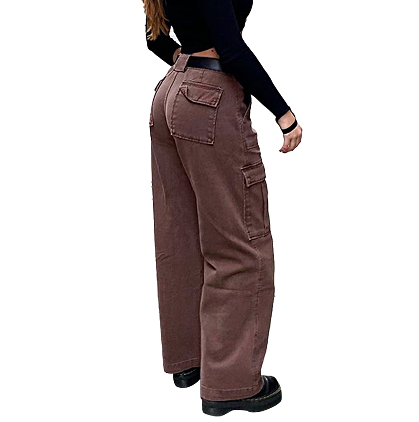 Women's High Waist Baggy Jeans - Y2K Fashion Wide Leg Boyfriend Pants with Pockets | Streetwear, E-Girl Style, Casual Outfit for Daily Wear & Retro Fashion Looks