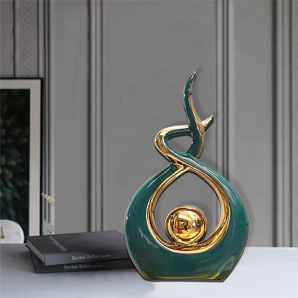 Norrclp Modern Abstract Ceramic Statue - Elegant Home Decor for Dining Room, Living Room & Office Centerpiece | Perfect for Table Decor, Gift Giving & Interior Design