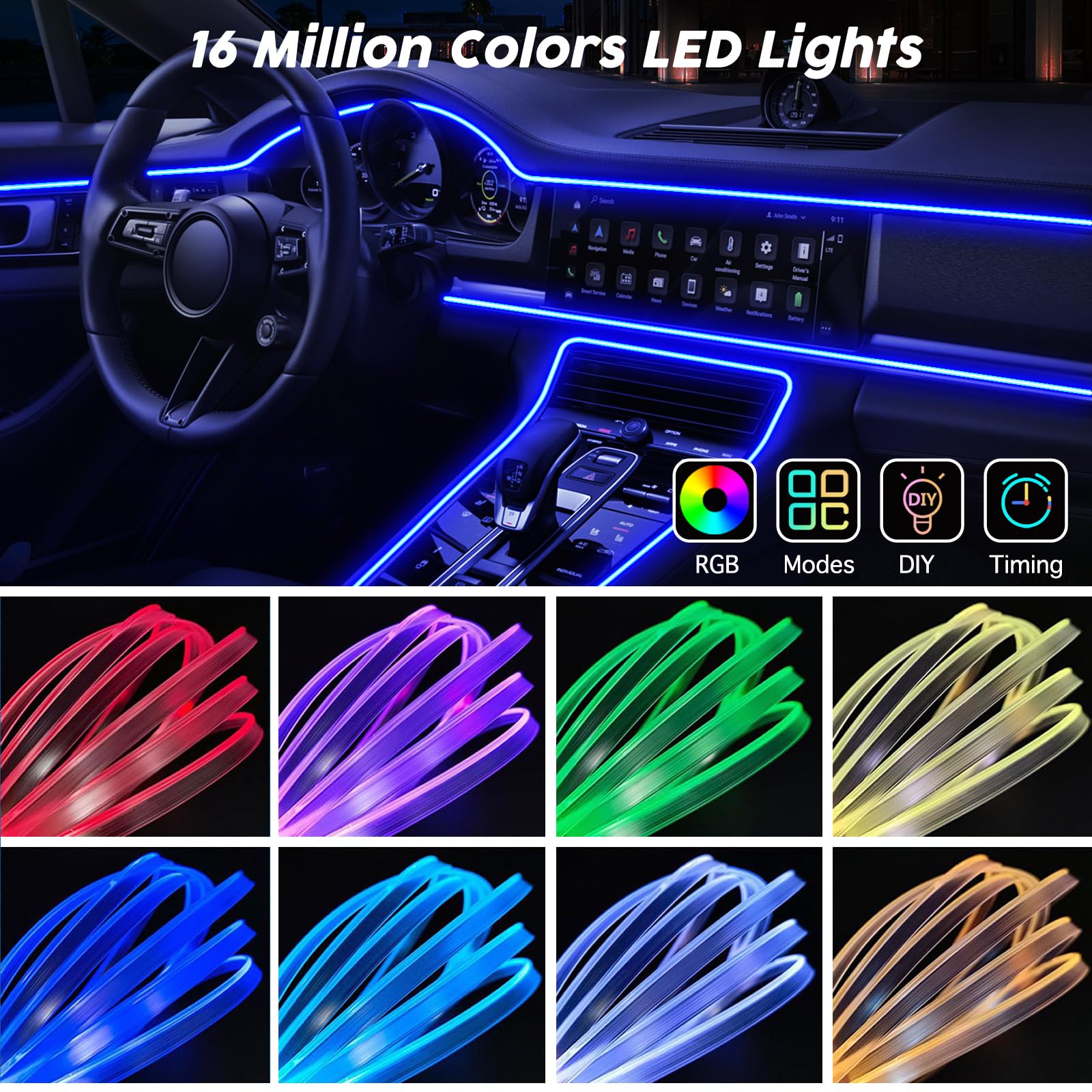 USB Car LED Lights Strip - 157