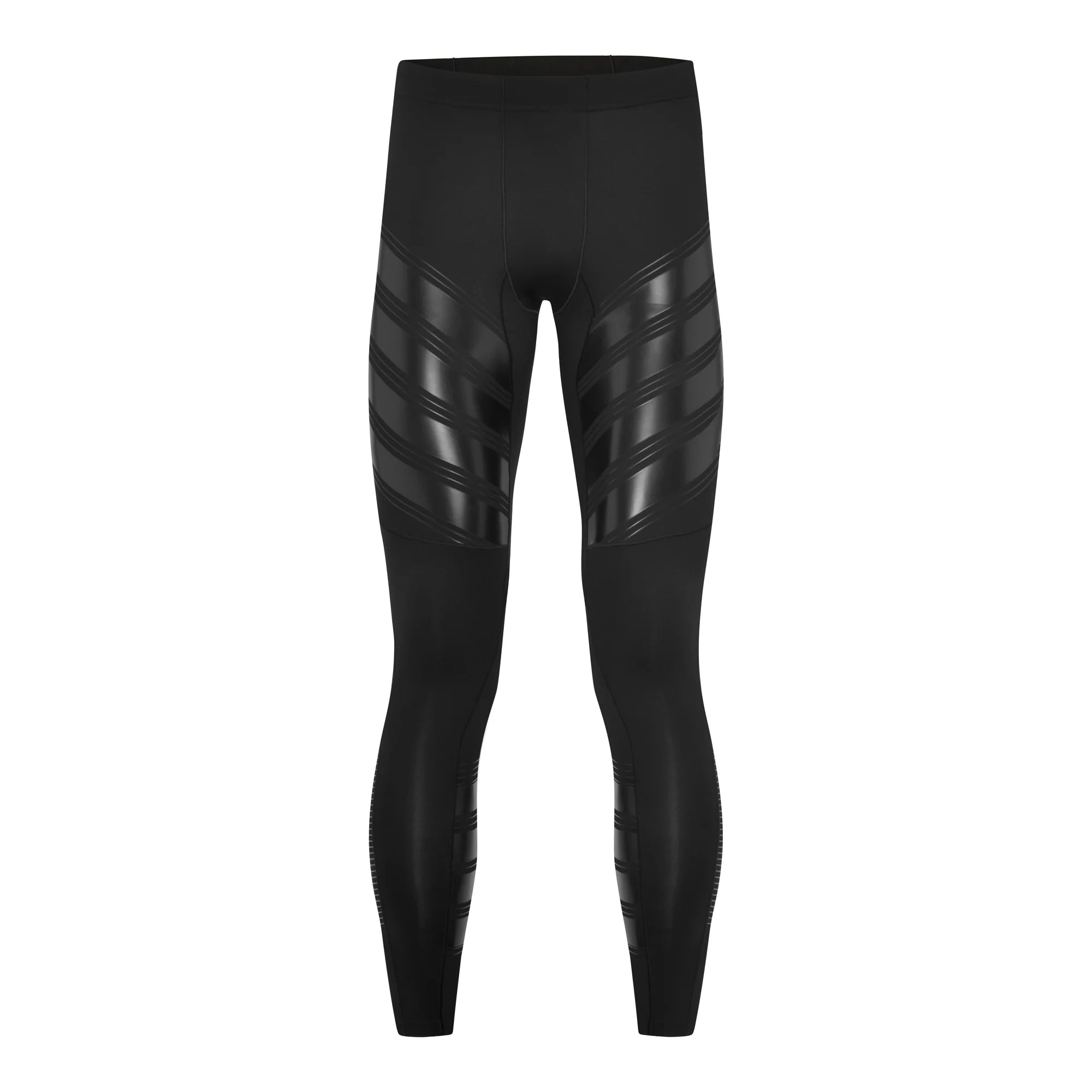 Pressio Men's Power Tight Black - High Performance Compression Pants for Workout, Running & Gym Training