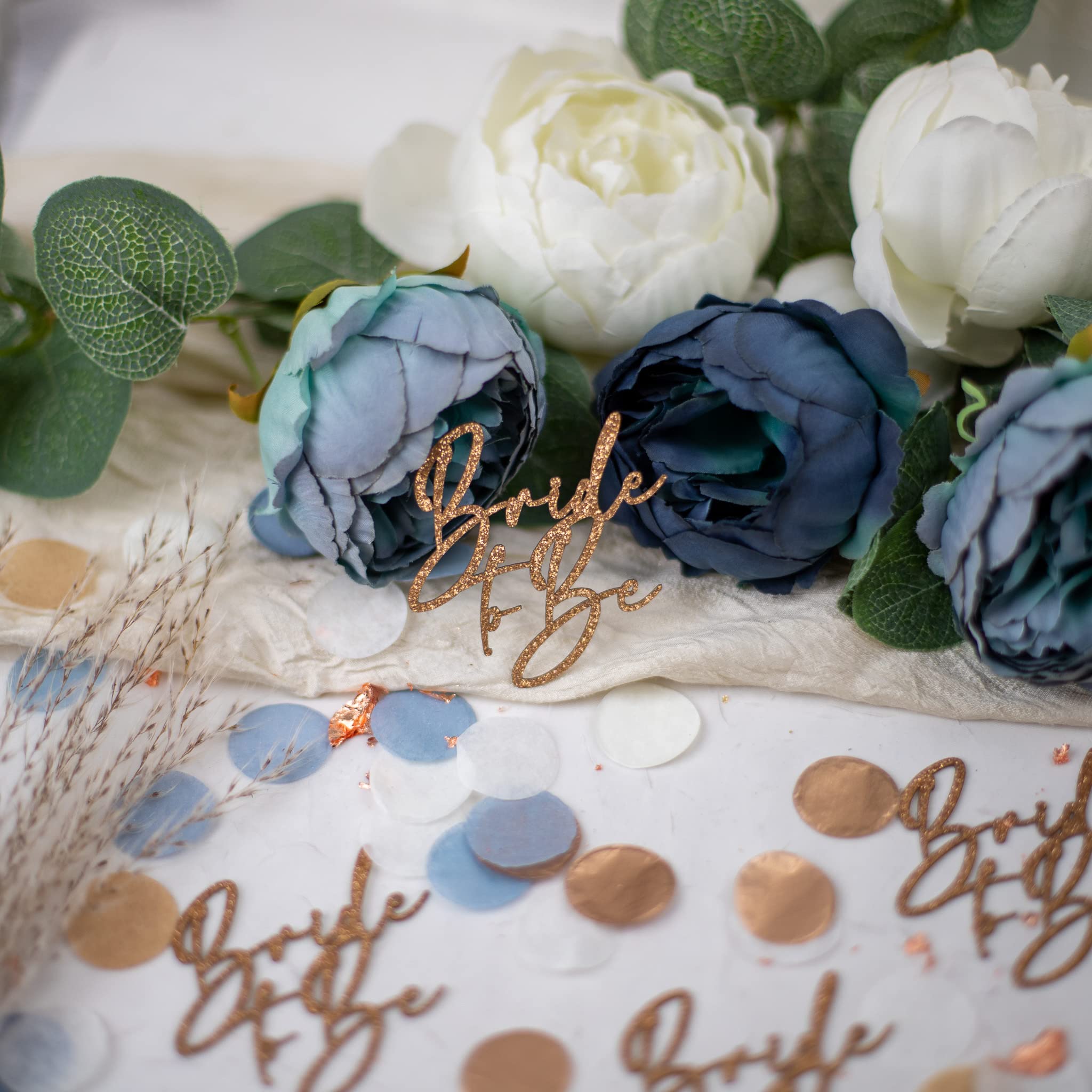 Dusty Blue Confetti for Bridal Shower Decorations - Bride to Be Party Supplies - Perfect for Wedding Showers, Bachelorette Parties & Bridal Events