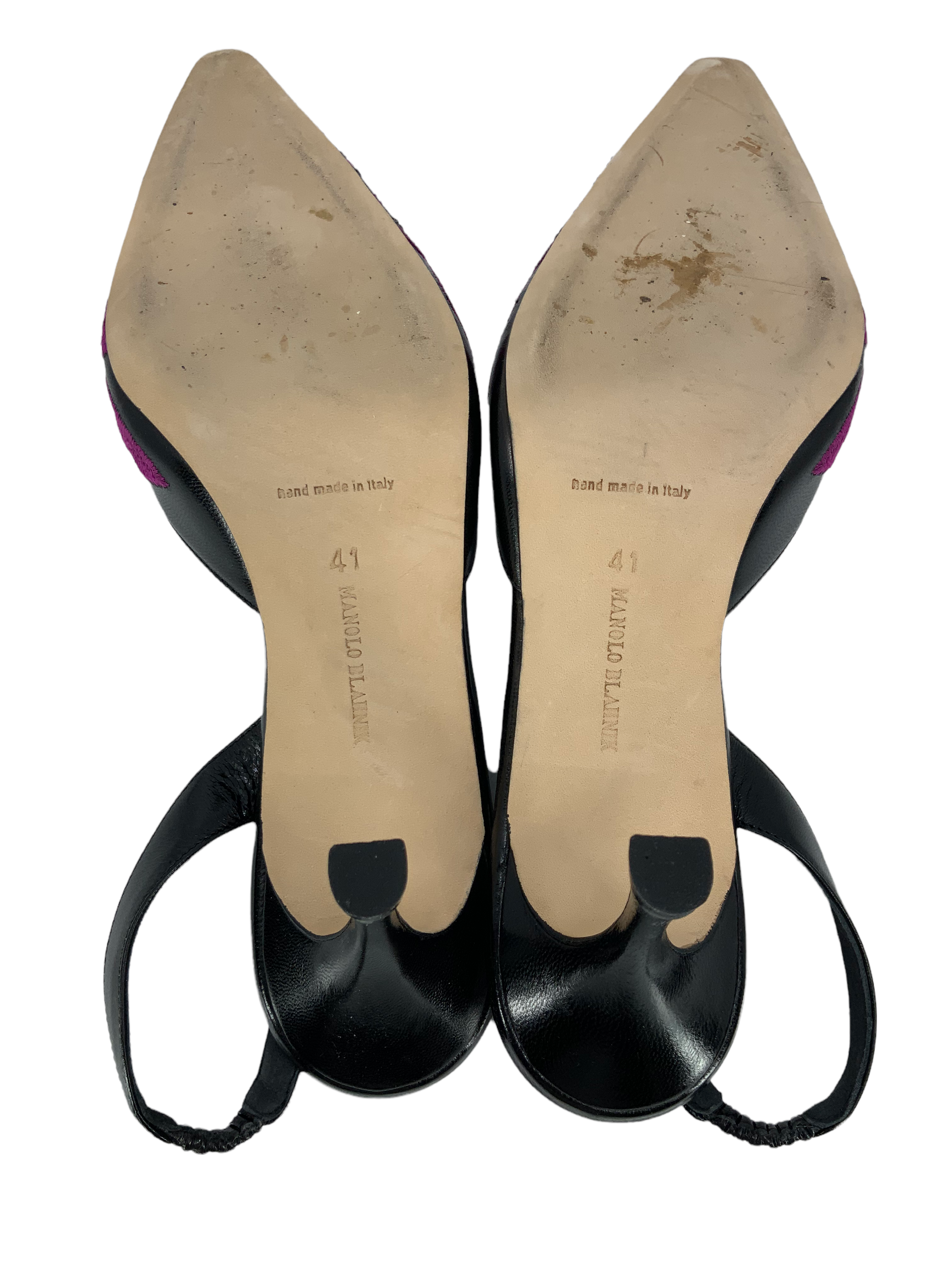 Manolo Blahnik Embroidered Carolyne Slingback Pumps - Women's Size 11 (US) | Elegant Heels for Weddings, Parties & Special Occasions