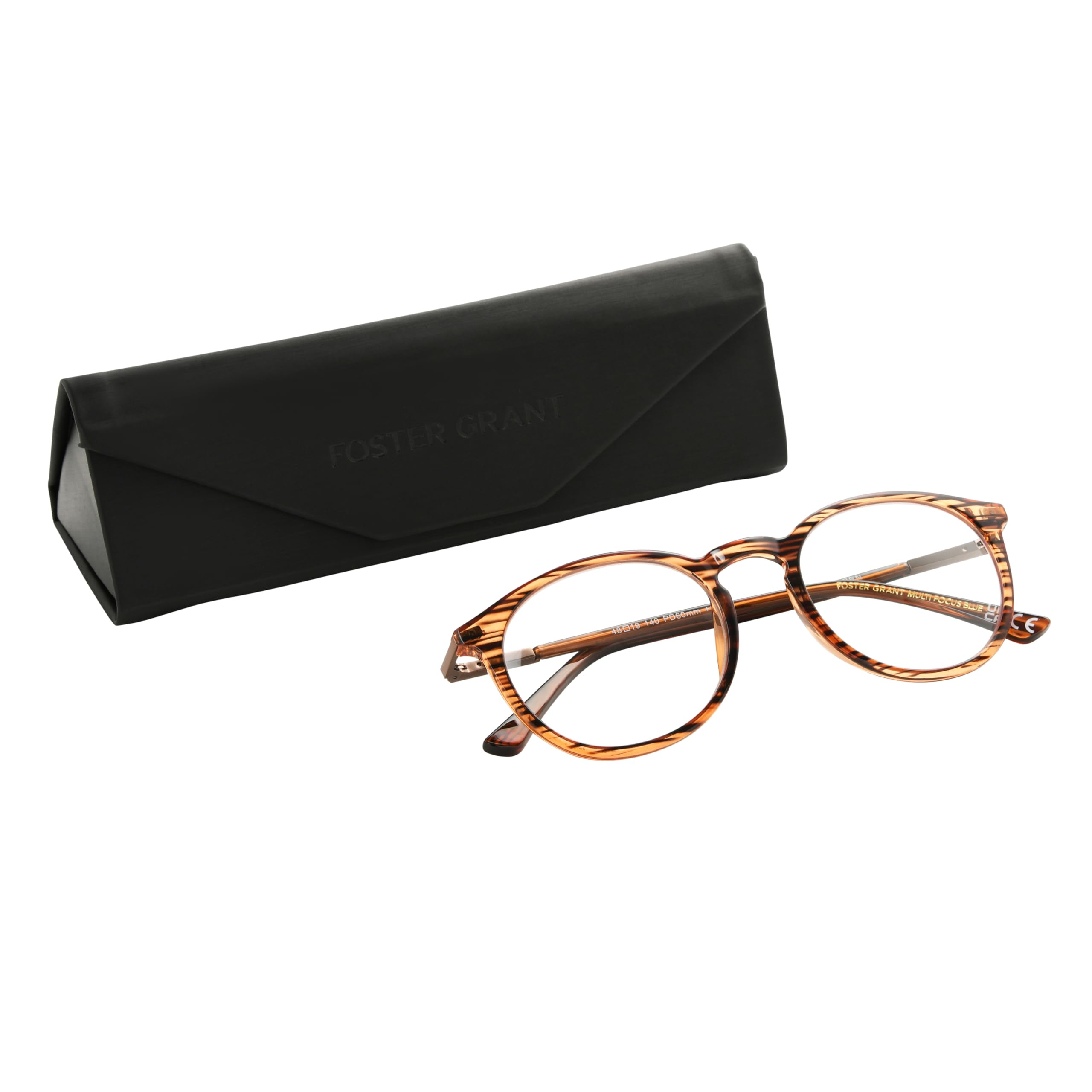 Foster Grant McKay Blue Light Blocking Reading Glasses - Round Frame for Computer & Digital Eye Strain Relief - Perfect for Office, Reading & Screen Time