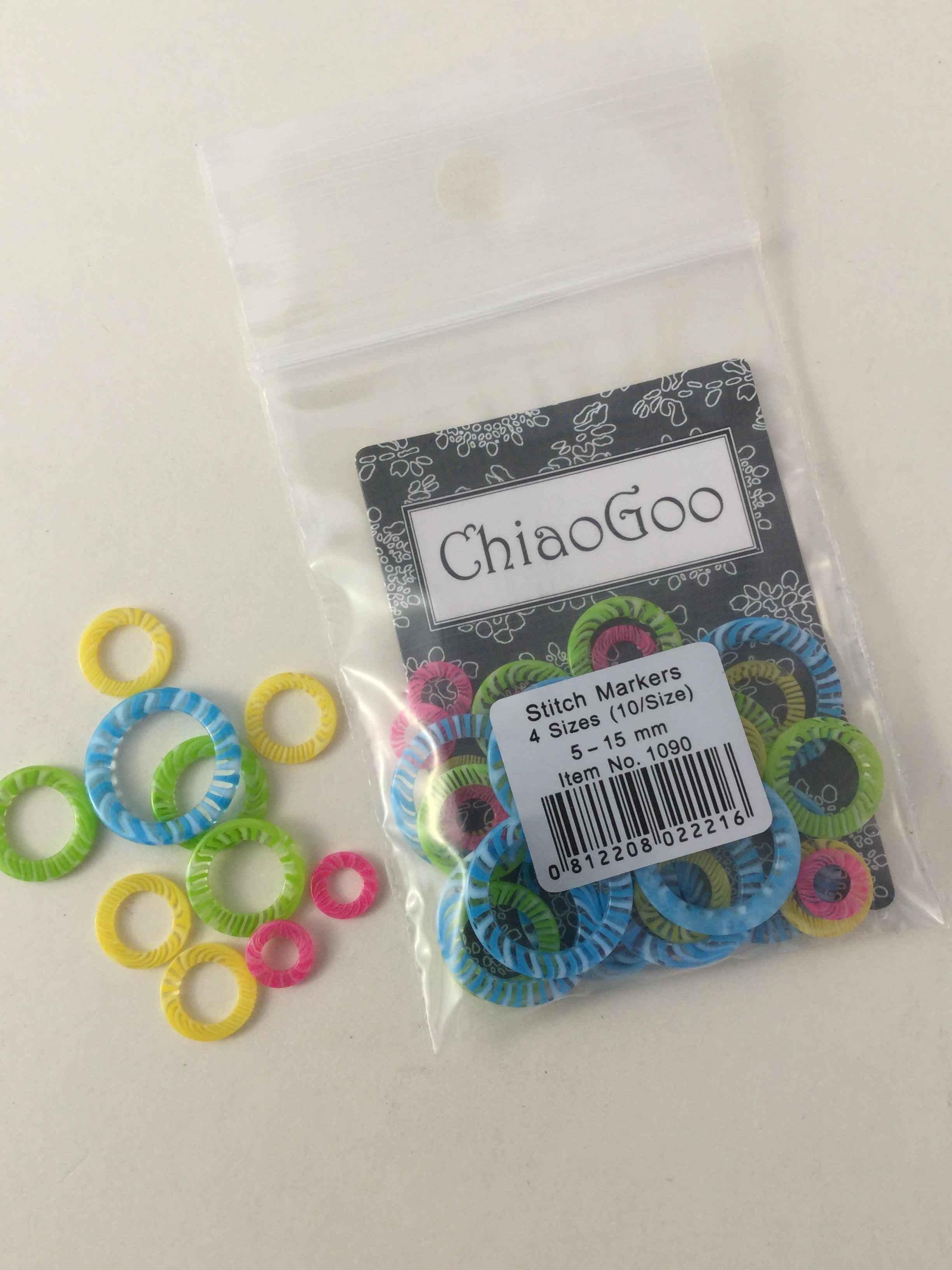 Chiao Goo Knitting Stitch Markers - Colorful Crochet Stitch Counter Rings for Knitting & Crocheting Projects - Perfect for Yarn Crafts, DIY Accessories, and Handmade Gifts